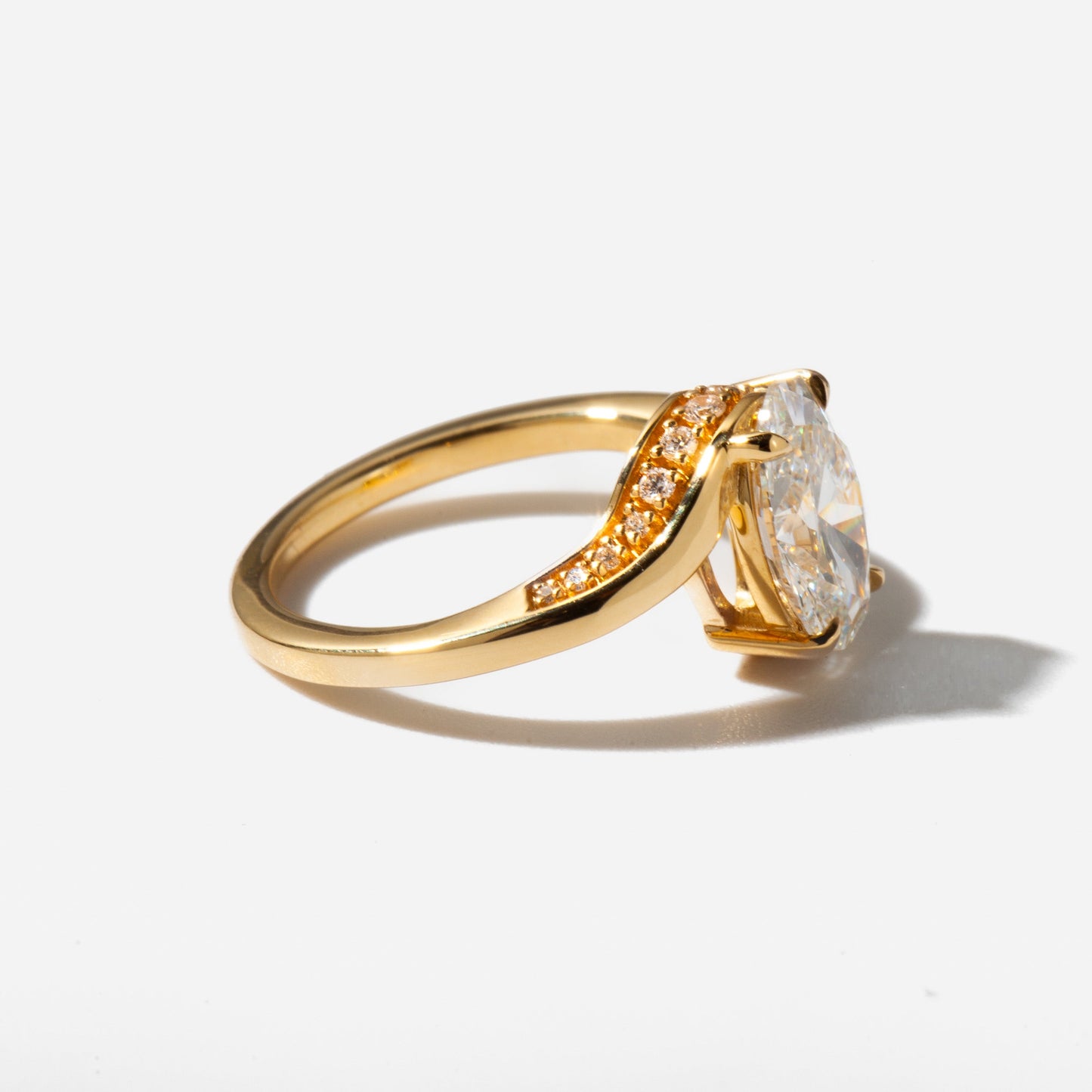 2 CT Round Three Stones Lab Grown Diamond Engagement Ring