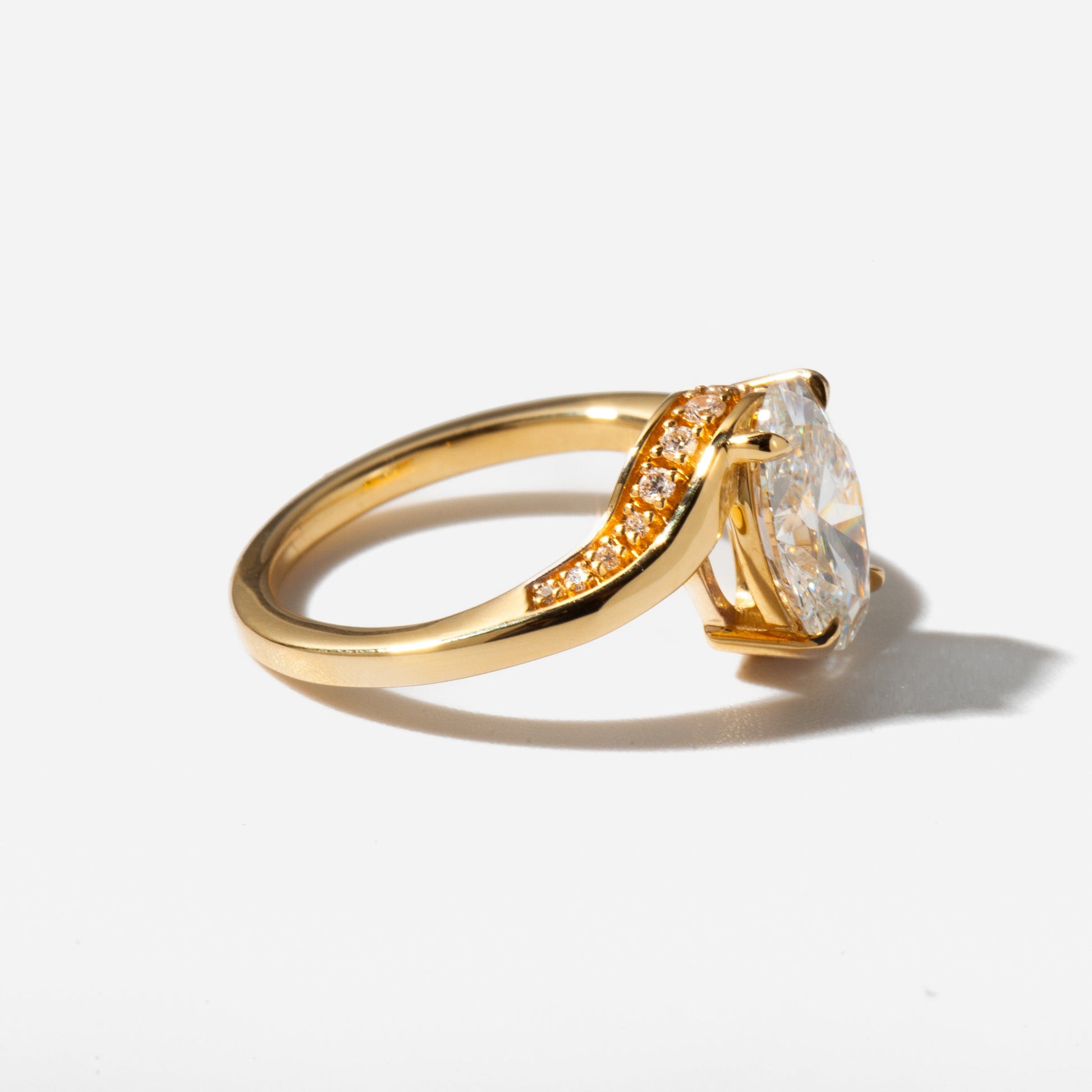 2 CT Round Three Stones Lab Grown Diamond Engagement Ring