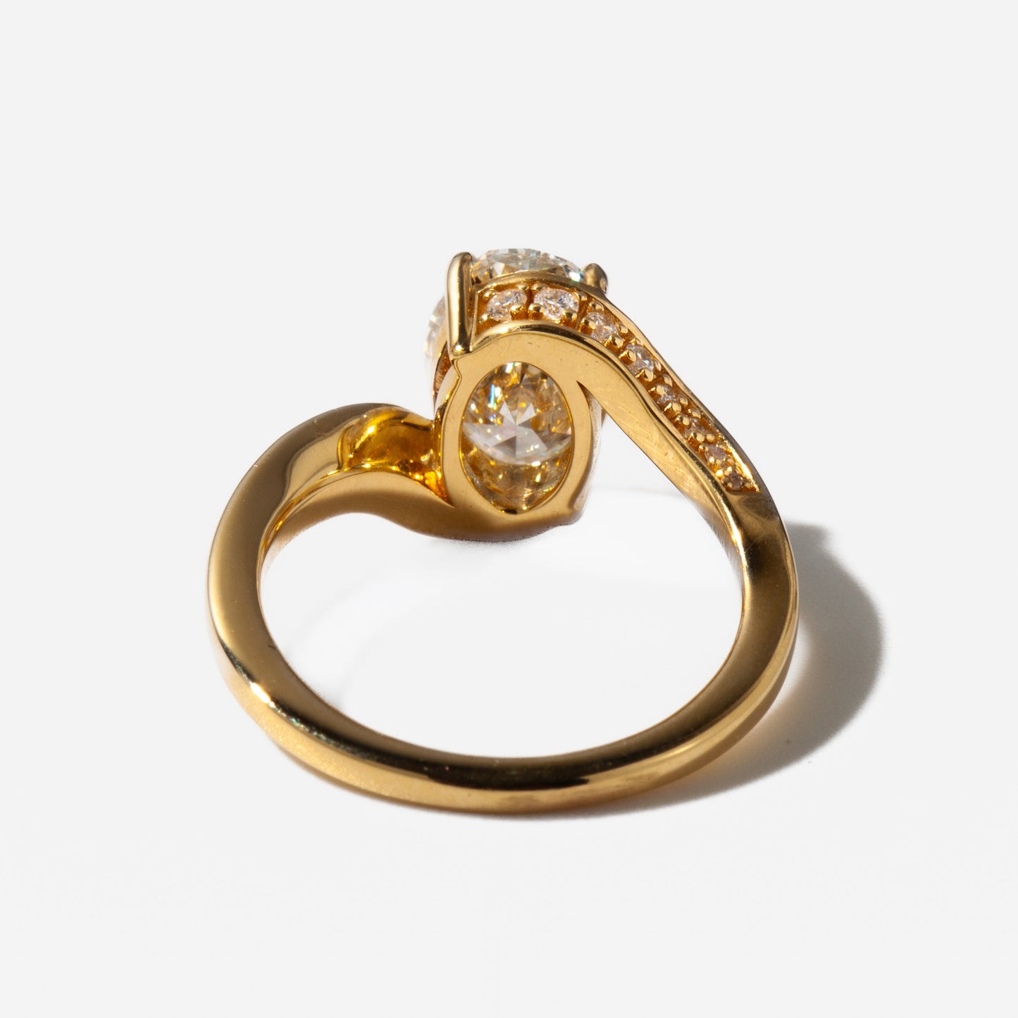 2 CT Round Three Stones Lab Grown Diamond Engagement Ring