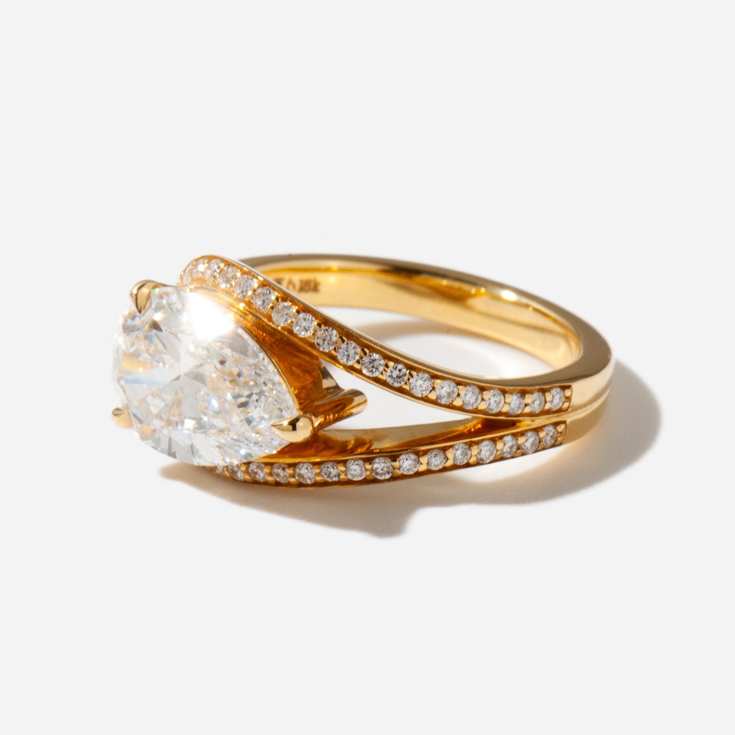 2 CT Round Three Stones Lab Grown Diamond Engagement Ring