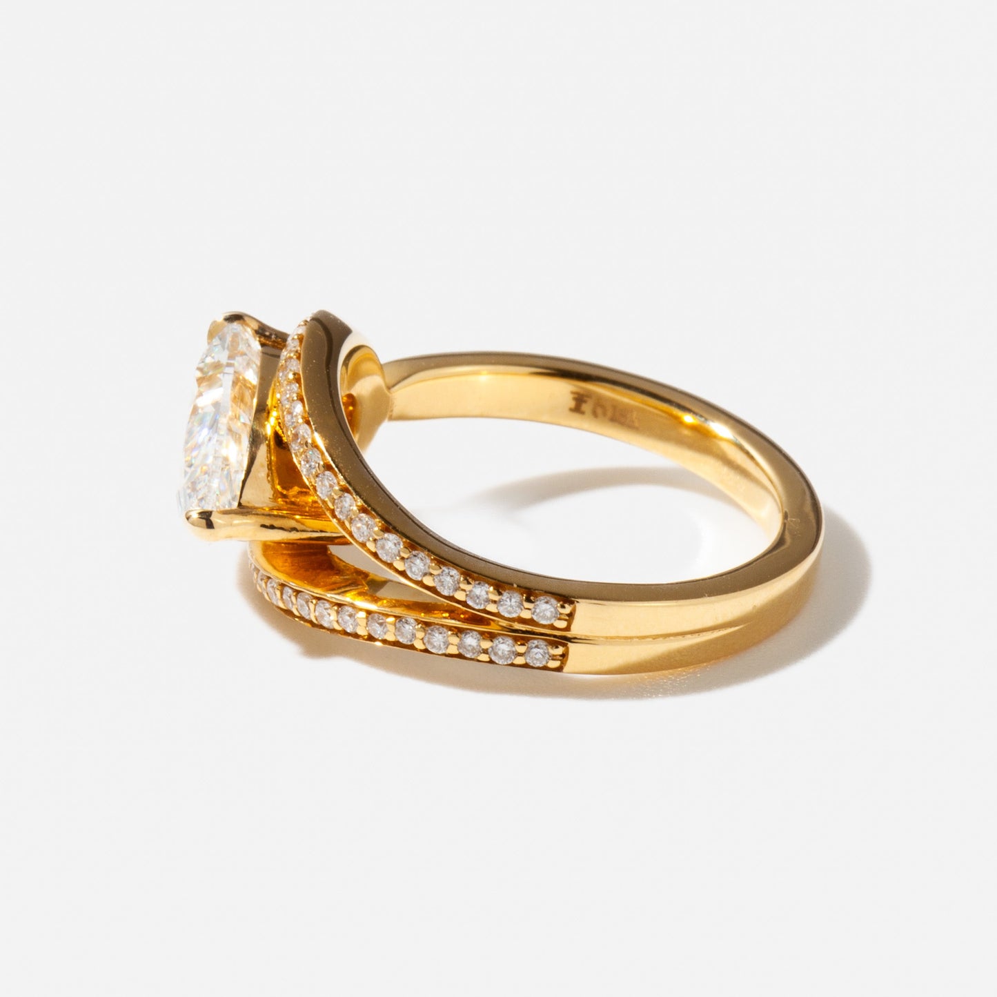 2 CT Round Three Stones Lab Grown Diamond Engagement Ring