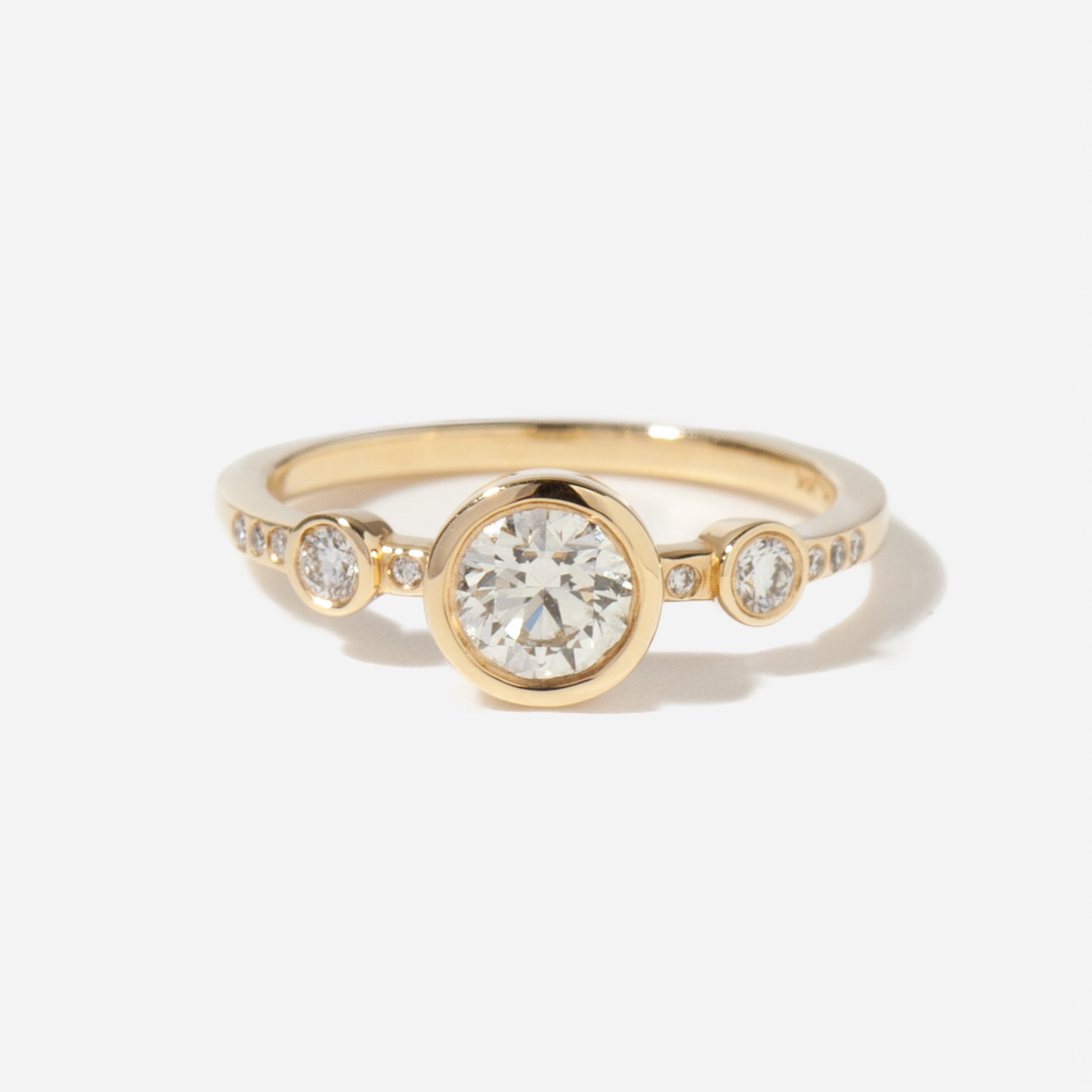 2 CT Round Three Stones Lab Grown Diamond Engagement Ring