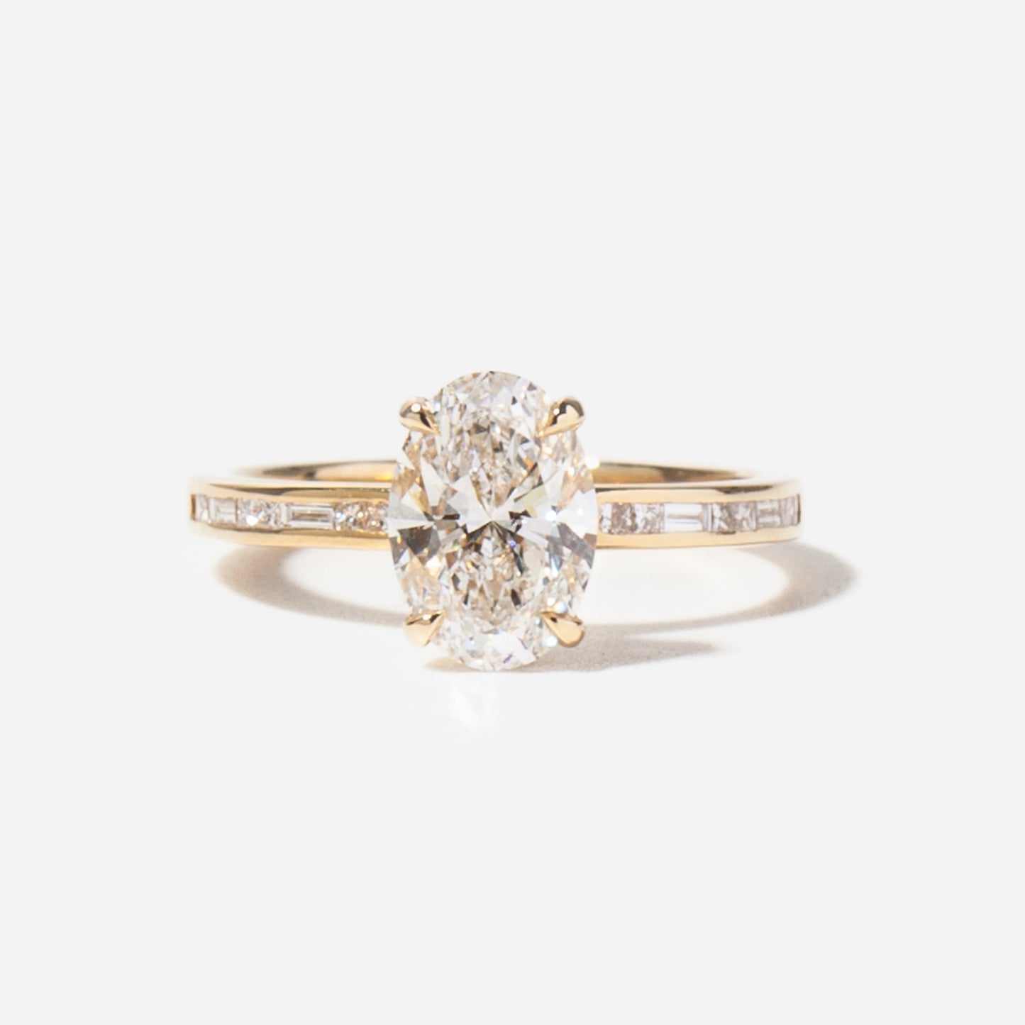 2 CT Round Three Stones Lab Grown Diamond Engagement Ring