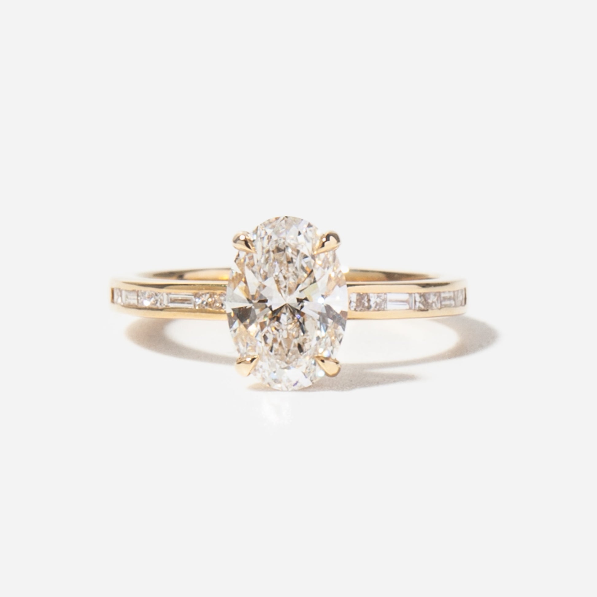 2 CT Round Three Stones Lab Grown Diamond Engagement Ring