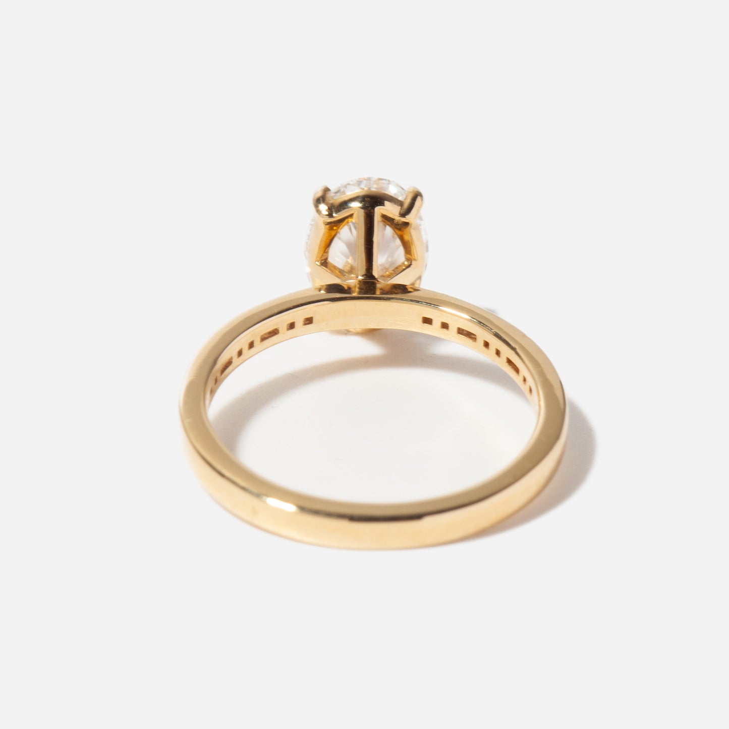 2 CT Round Three Stones Lab Grown Diamond Engagement Ring