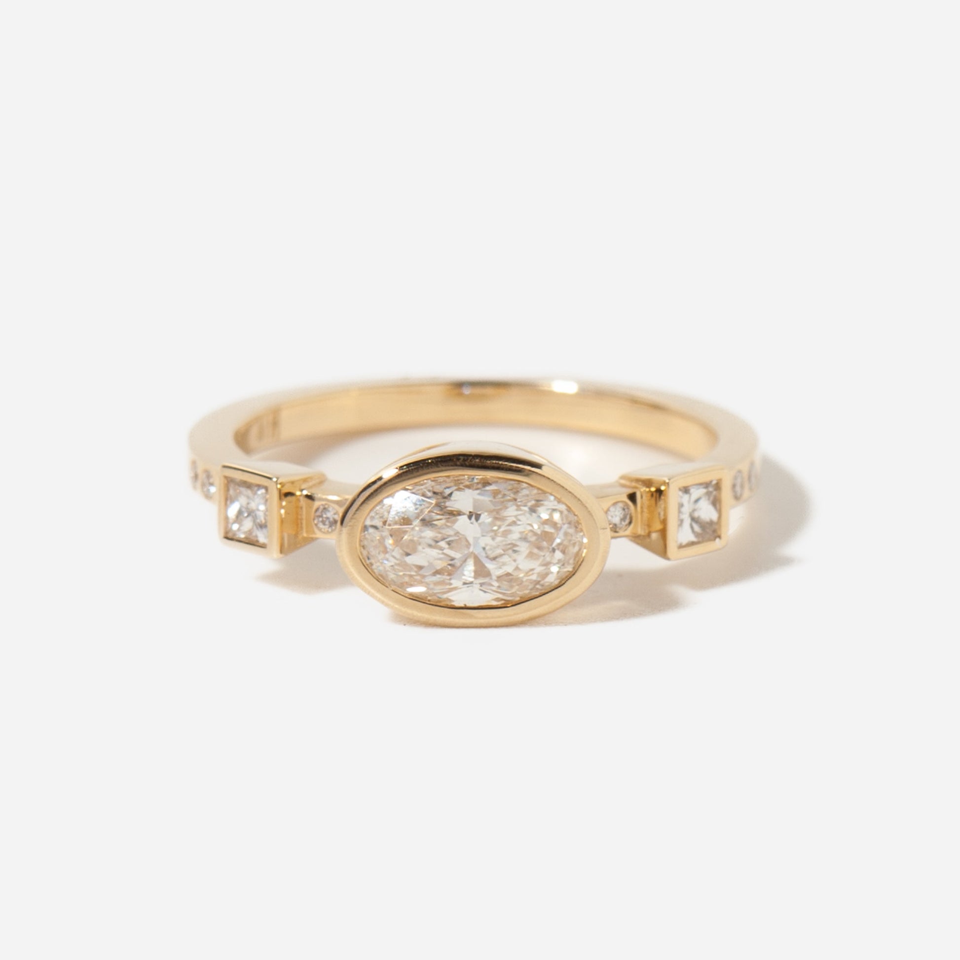 2 CT Round Three Stones Lab Grown Diamond Engagement Ring