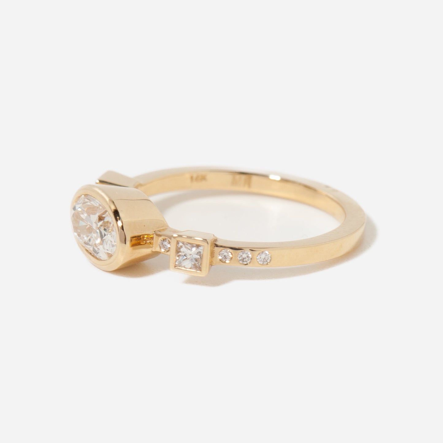 2 CT Round Three Stones Lab Grown Diamond Engagement Ring