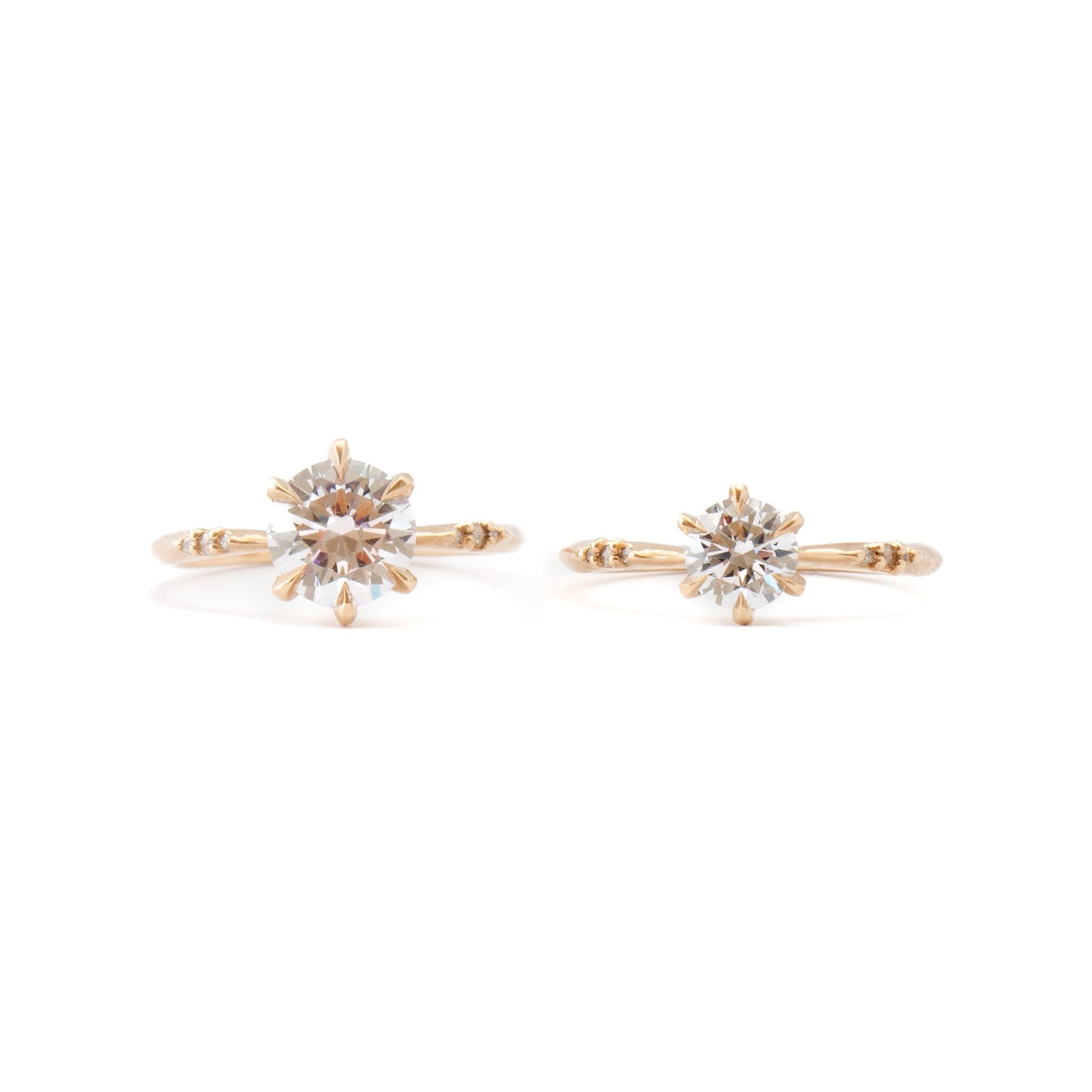 2 CT Round Three Stones Lab Grown Diamond Engagement Ring