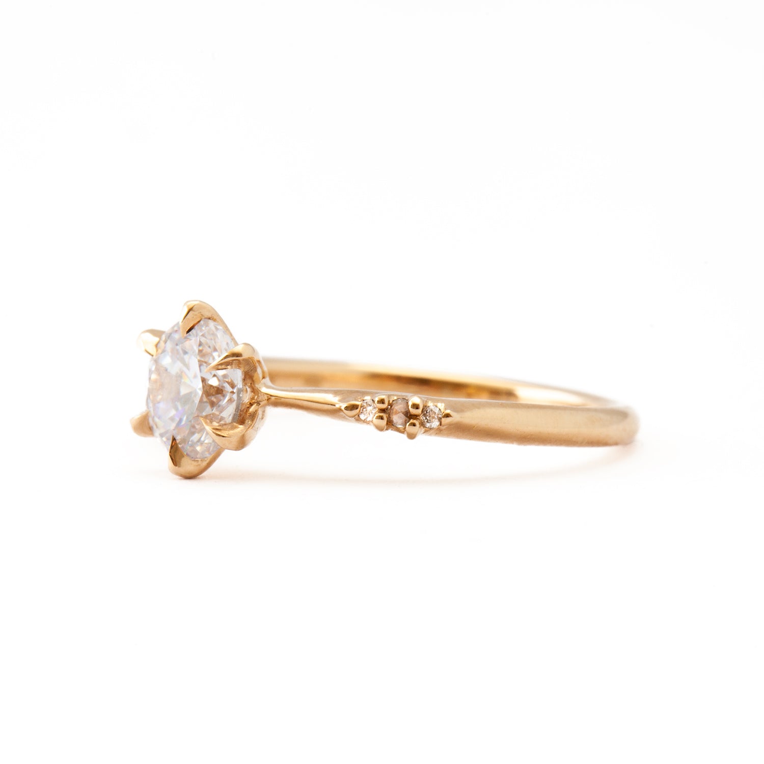 2 CT Round Three Stones Lab Grown Diamond Engagement Ring