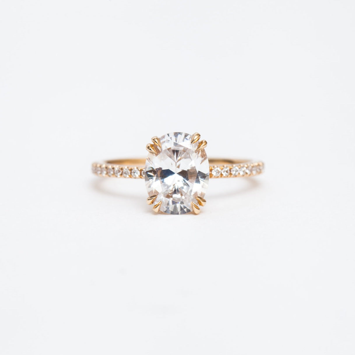 2 CT Round Three Stones Lab Grown Diamond Engagement Ring