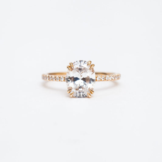 2 CT Round Three Stones Lab Grown Diamond Engagement Ring