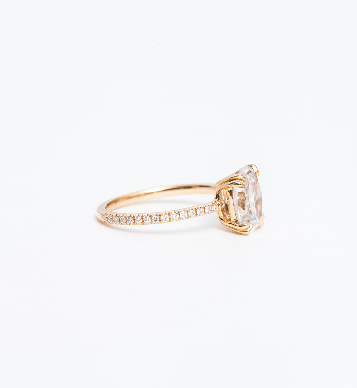 2 CT Round Three Stones Lab Grown Diamond Engagement Ring