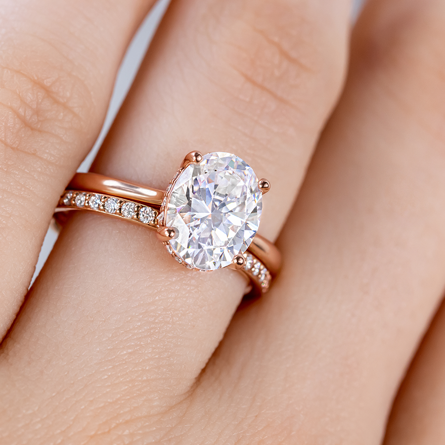 2 CT Round Three Stones Lab Grown Diamond Engagement Ring