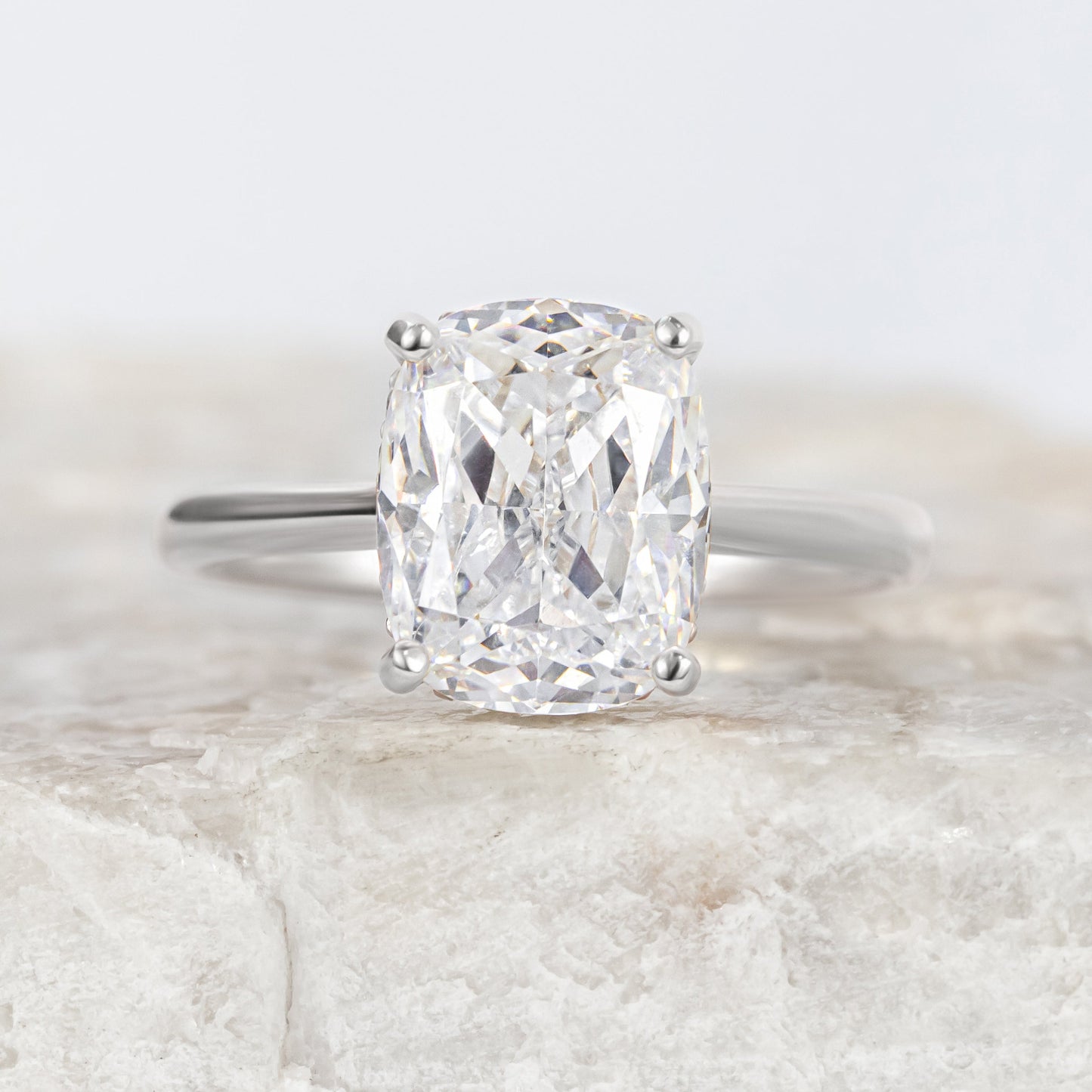 2 CT Round Three Stones Lab Grown Diamond Engagement Ring
