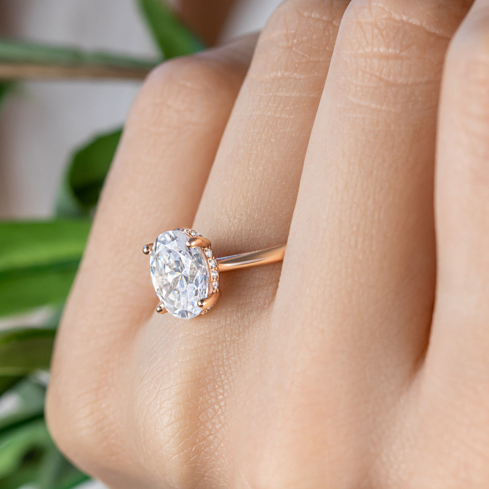 2 CT Round Three Stones Lab Grown Diamond Engagement Ring