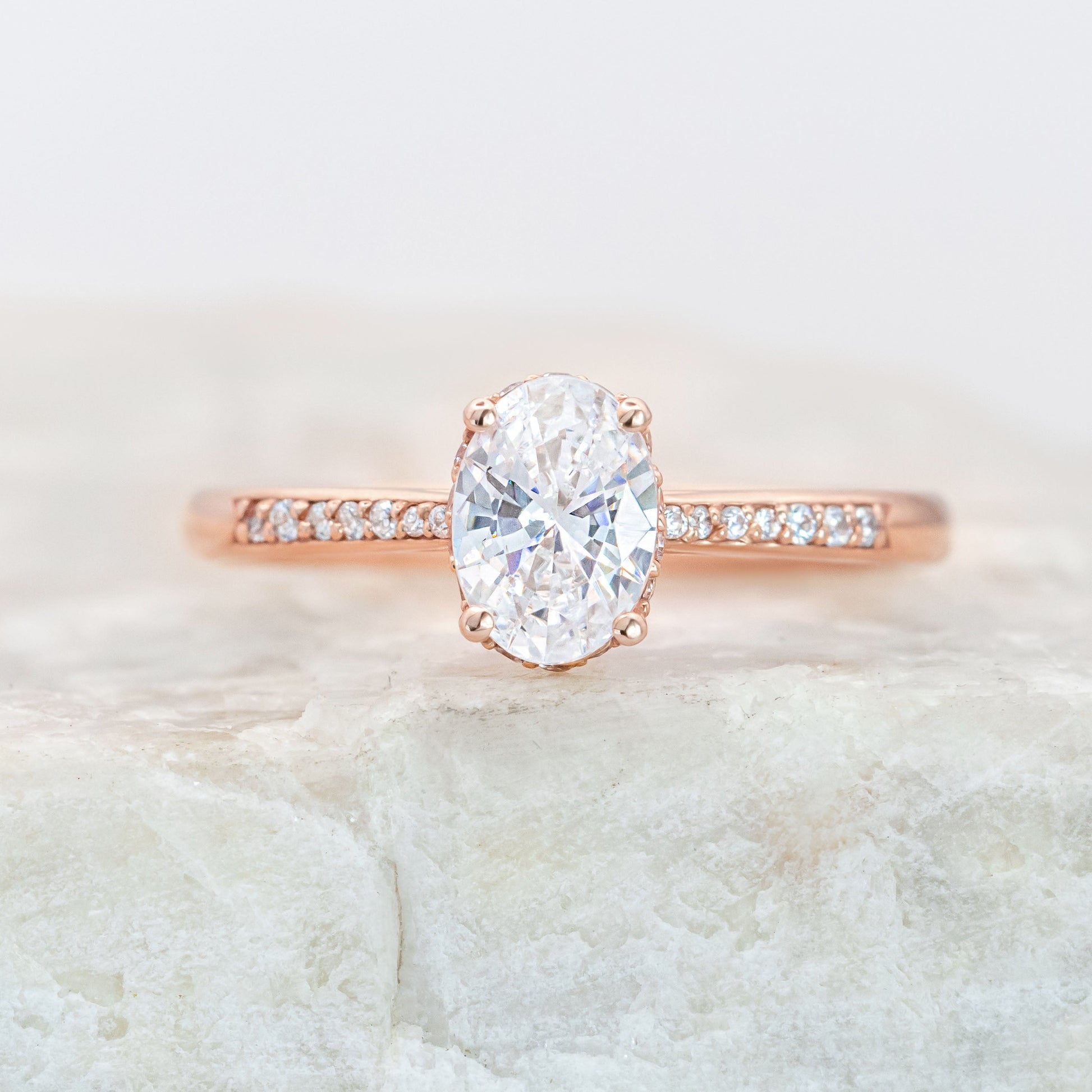 2 CT Round Three Stones Lab Grown Diamond Engagement Ring