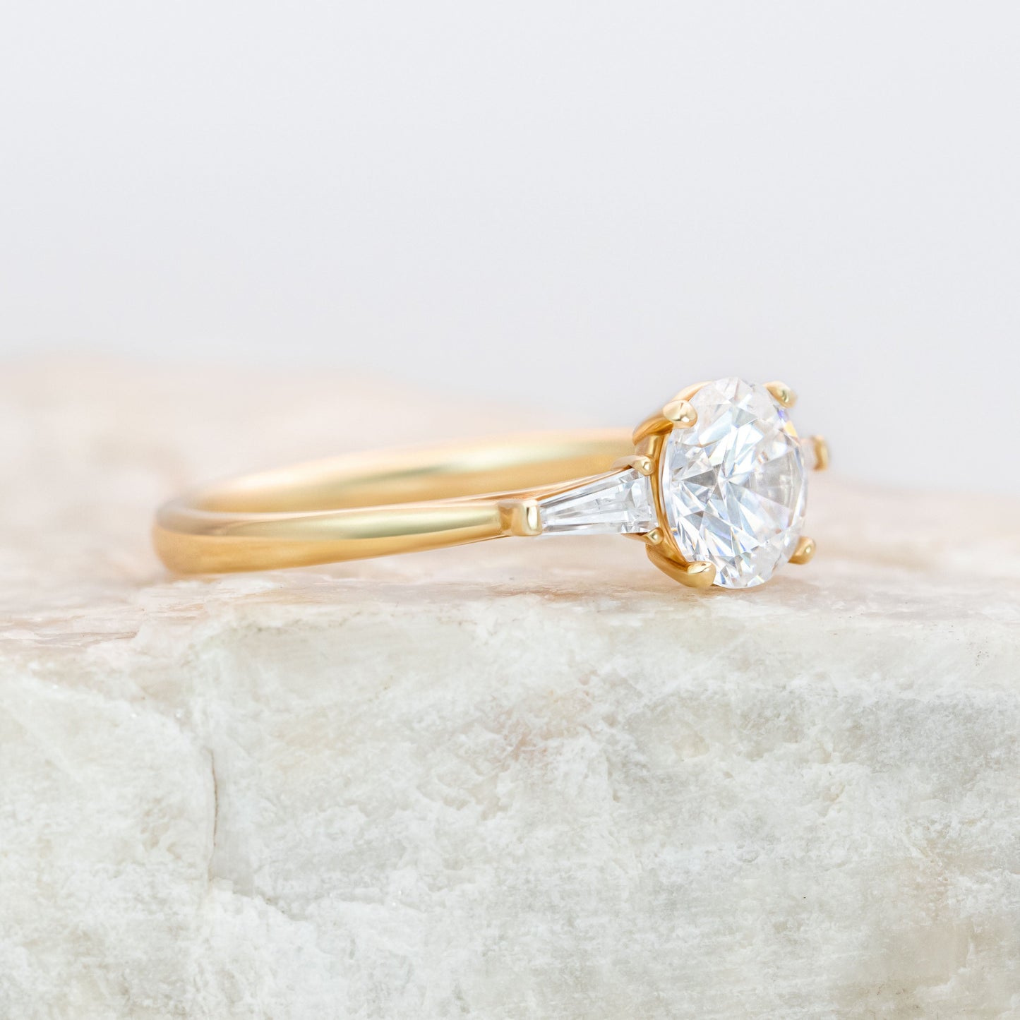 2 CT Round Three Stones Lab Grown Diamond Engagement Ring