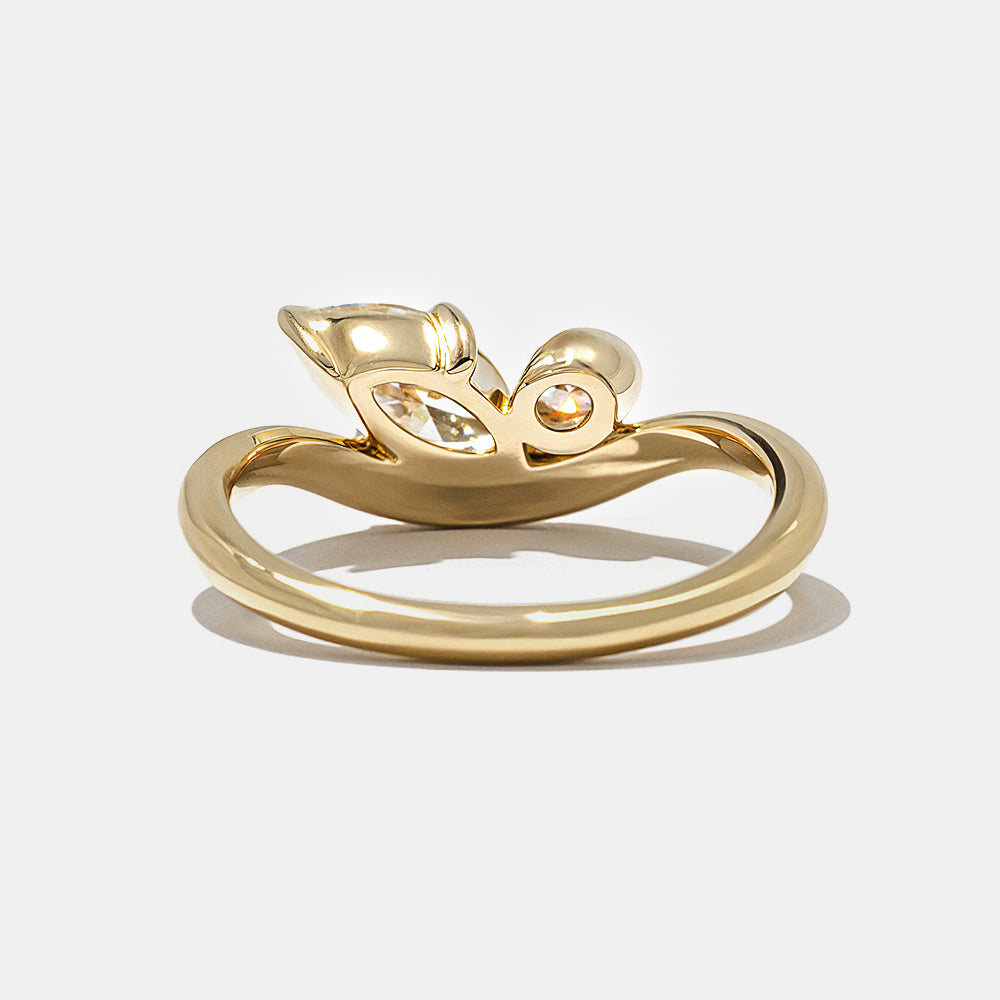 2 CT Round Three Stones Lab Grown Diamond Engagement Ring