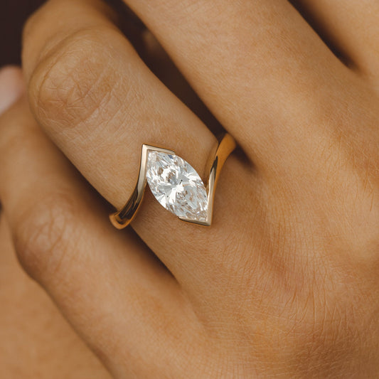 2 CT Round Three Stones Lab Grown Diamond Engagement Ring