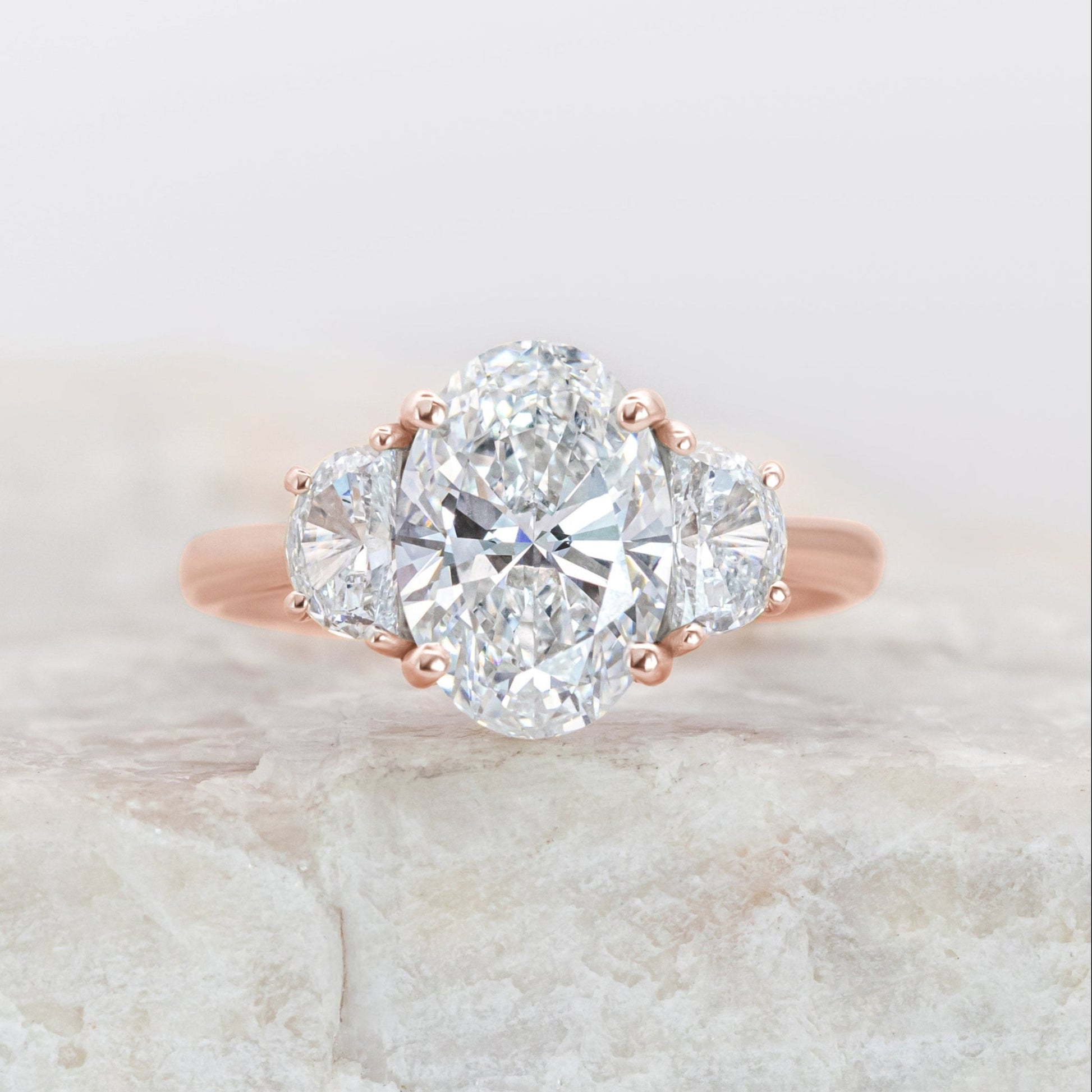 2 CT Round Three Stones Lab Grown Diamond Engagement Ring