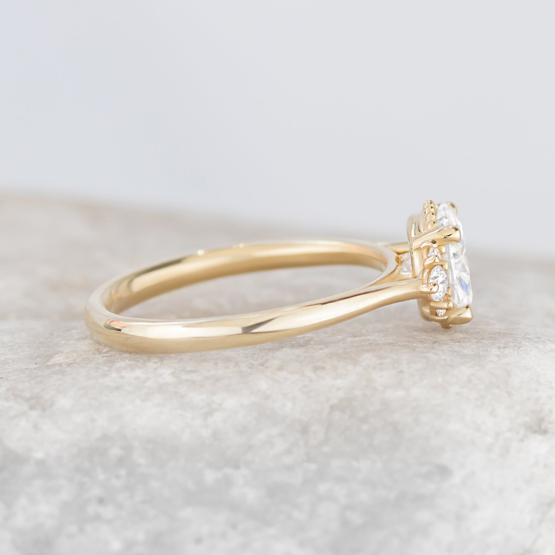 2 CT Round Three Stones Lab Grown Diamond Engagement Ring