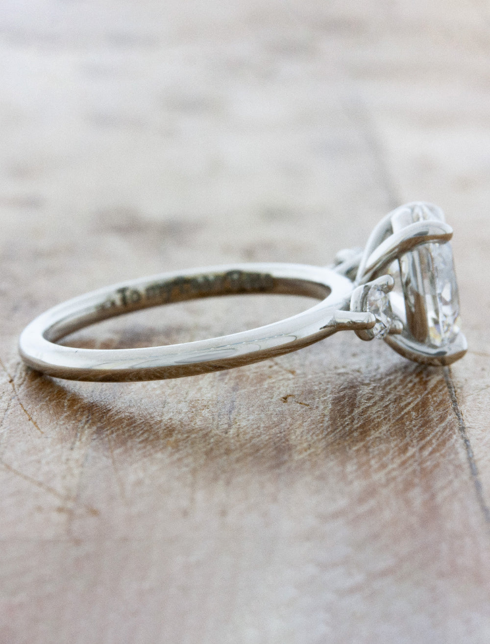 2 CT Round Three Stones Lab Grown Diamond Engagement Ring