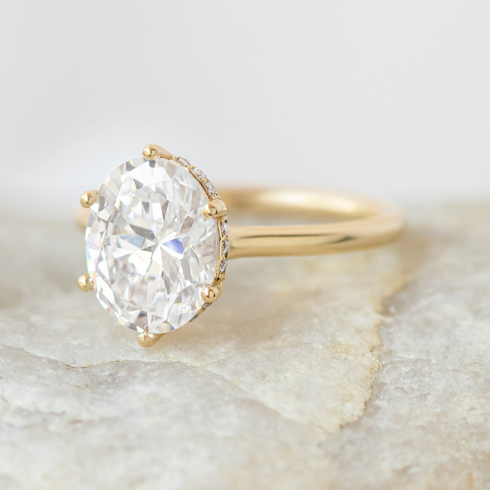 2 CT Round Three Stones Lab Grown Diamond Engagement Ring