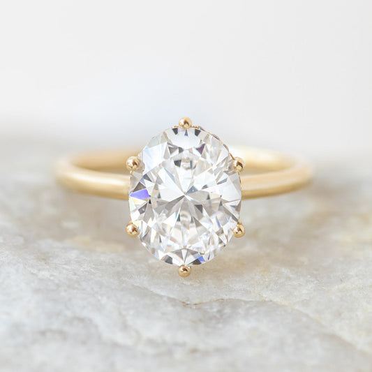 2 CT Round Three Stones Lab Grown Diamond Engagement Ring