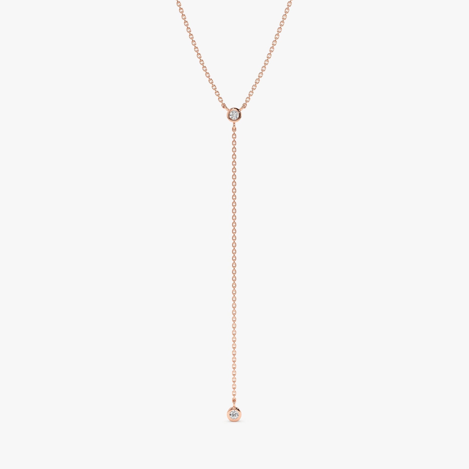 1.0 CT Round Bezel Solitaire Lab Grown Diamond Necklace