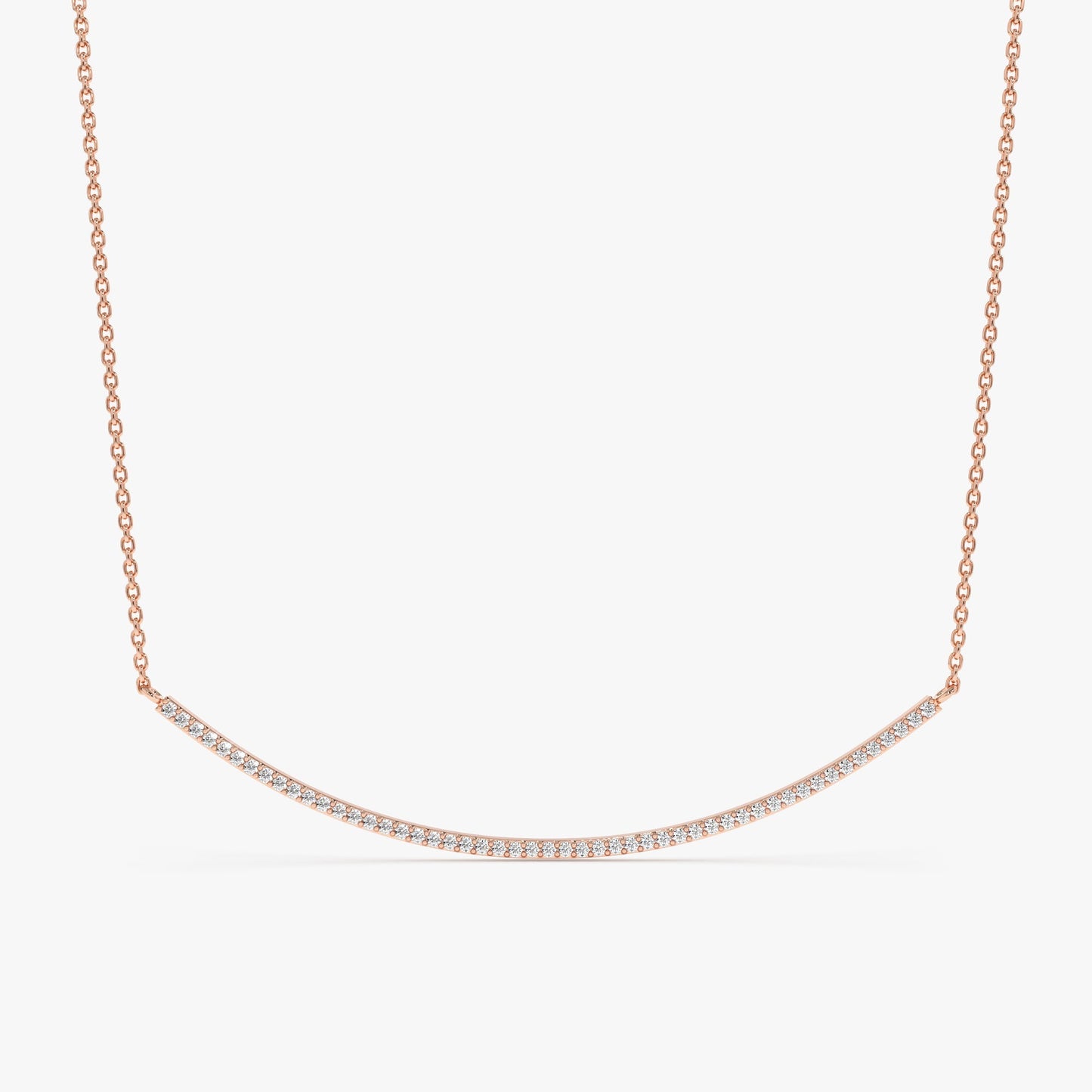 1.0 CT Round Bezel Solitaire Lab Grown Diamond Necklace