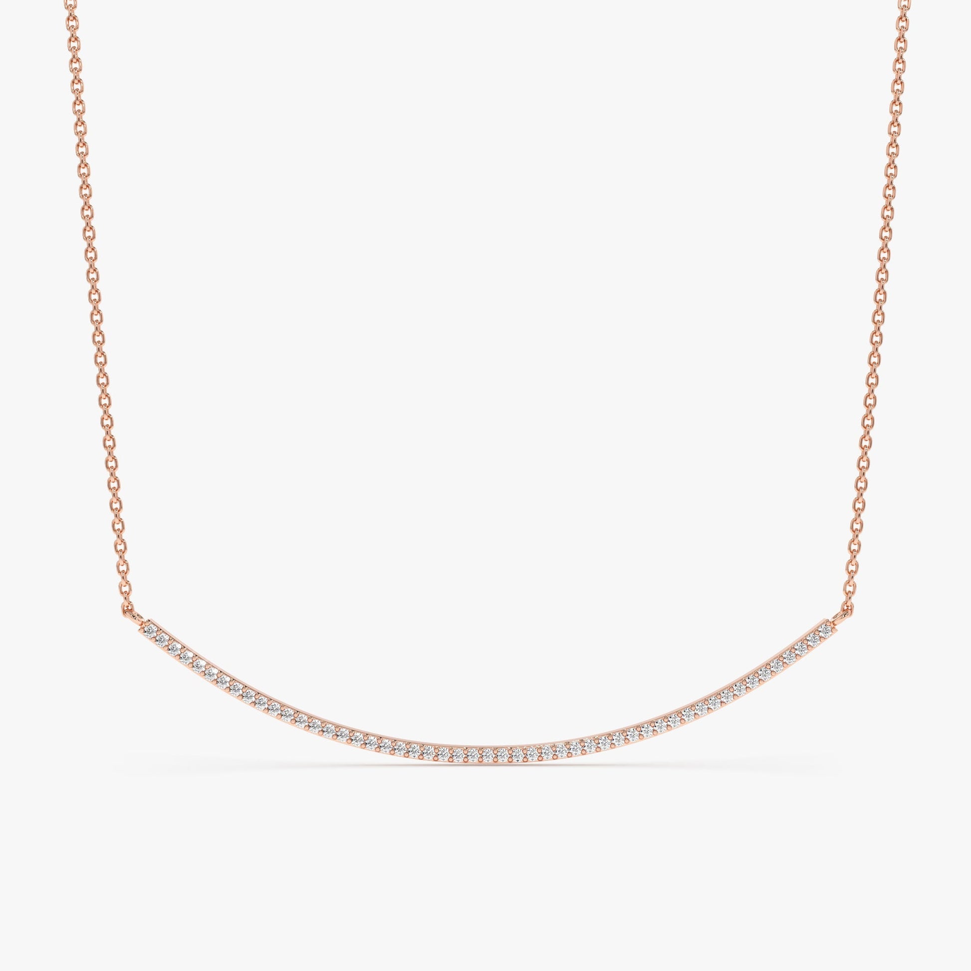 1.0 CT Round Bezel Solitaire Lab Grown Diamond Necklace