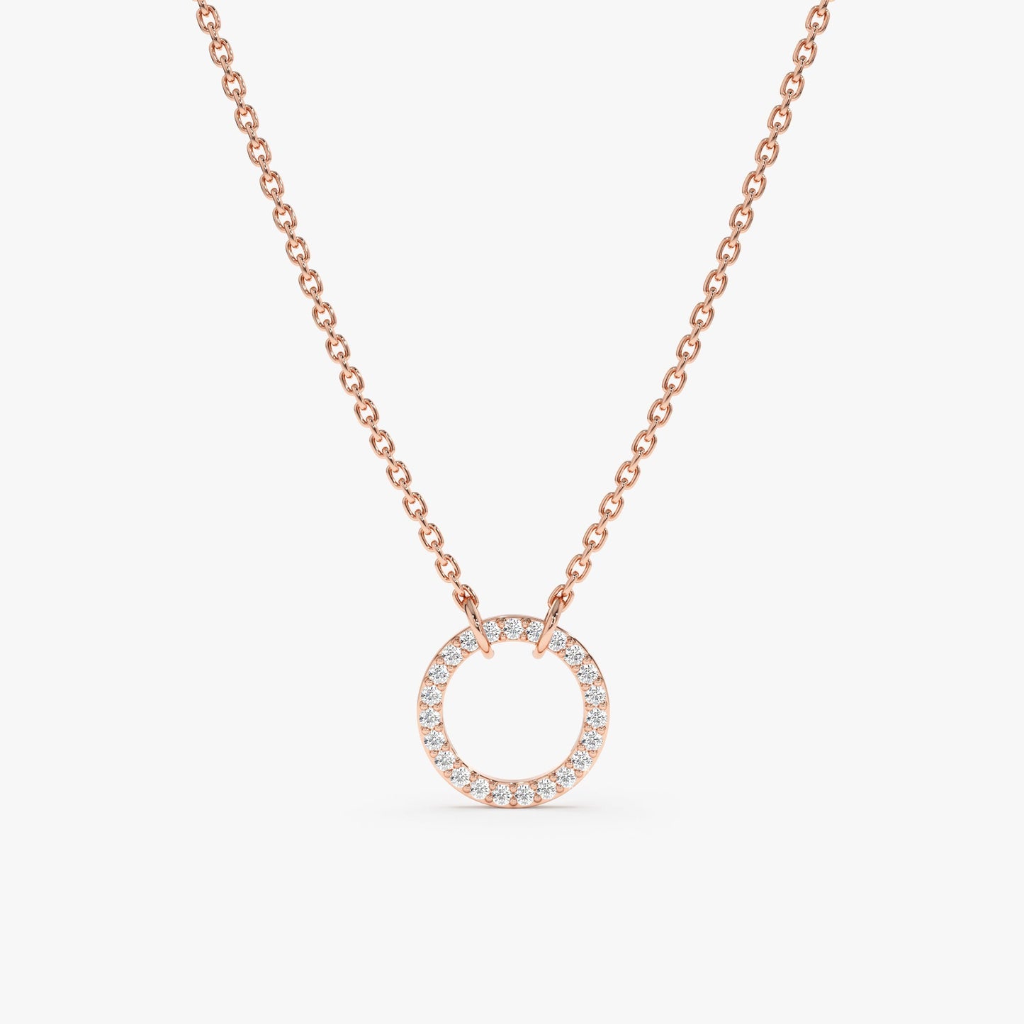 1.0 CT Round Bezel Solitaire Lab Grown Diamond Necklace