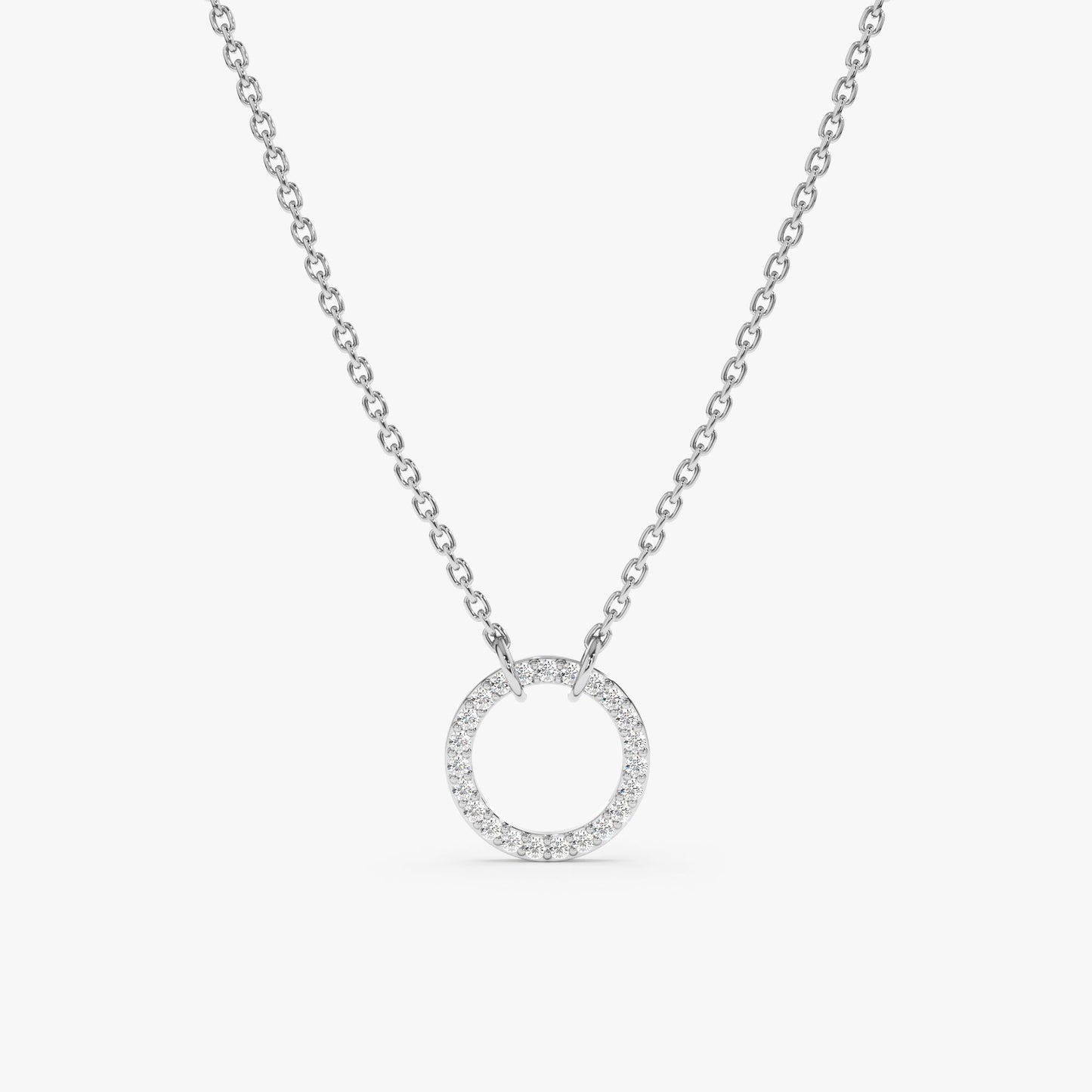 1.0 CT Round Bezel Solitaire Lab Grown Diamond Necklace