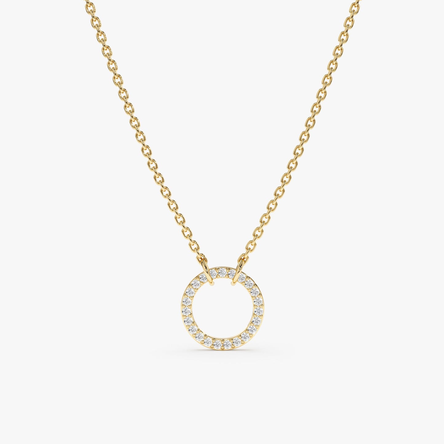 1.0 CT Round Bezel Solitaire Lab Grown Diamond Necklace