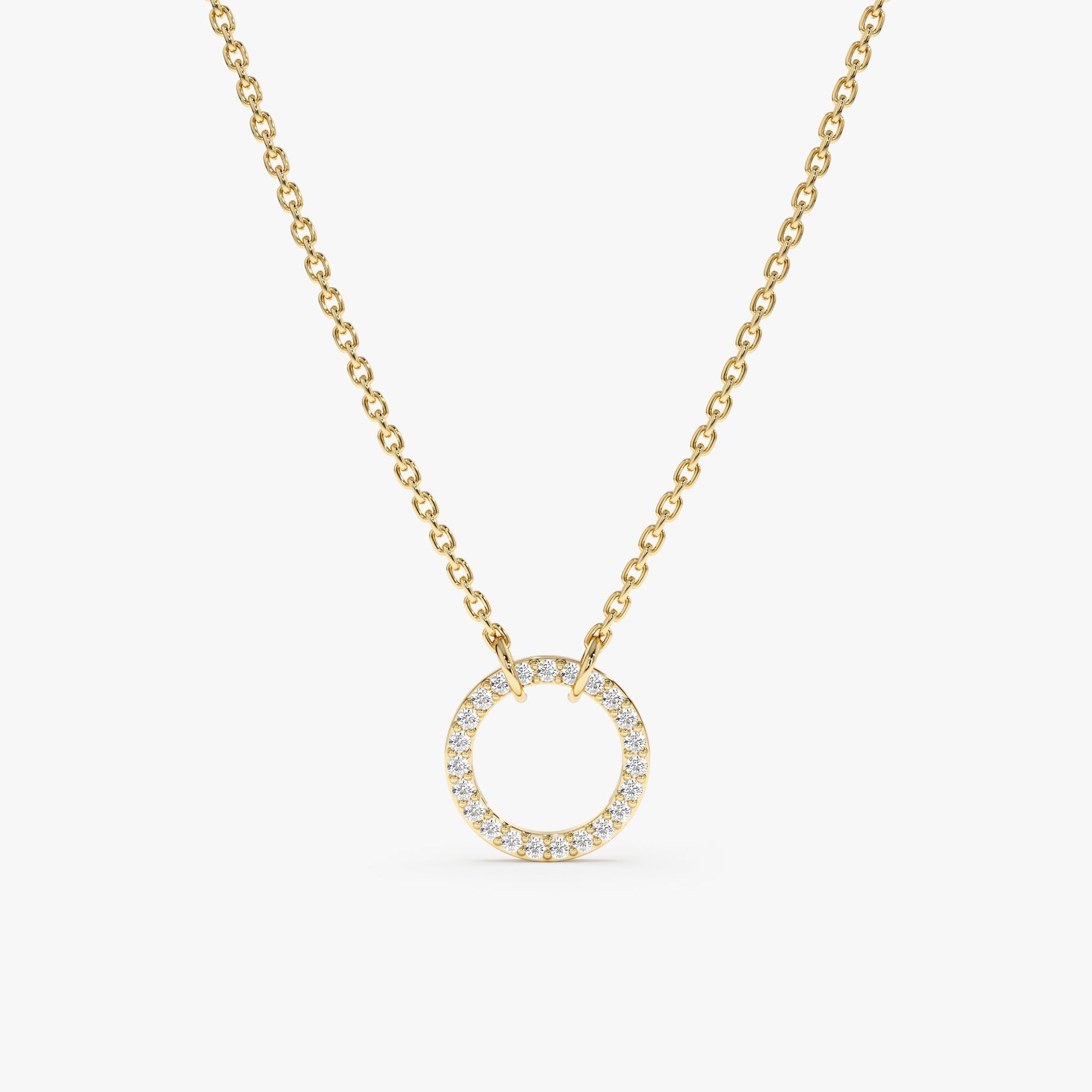 1.0 CT Round Bezel Solitaire Lab Grown Diamond Necklace