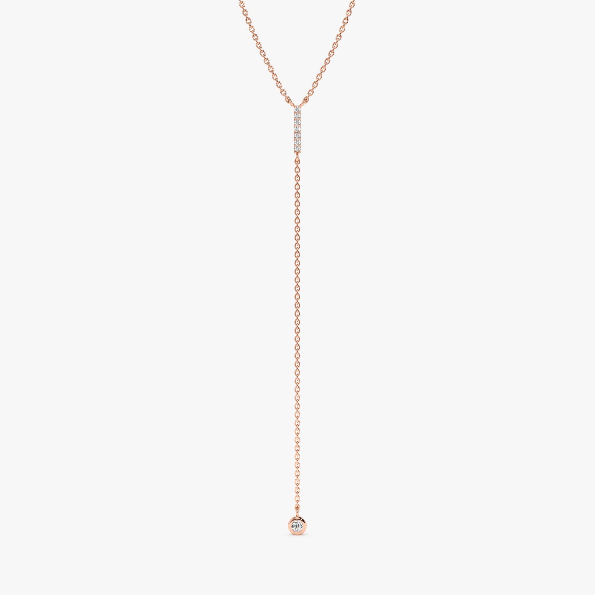 1.0 CT Round Bezel Solitaire Lab Grown Diamond Necklace