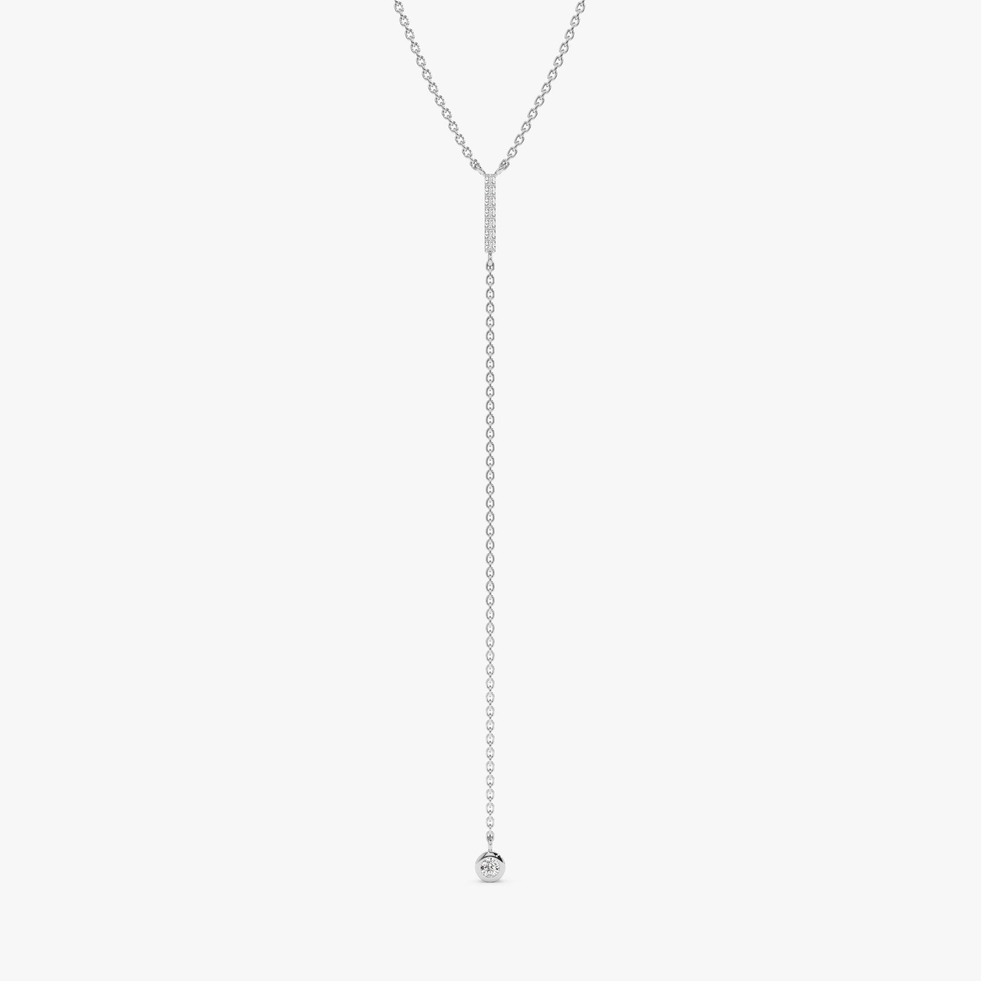 1.0 CT Round Bezel Solitaire Lab Grown Diamond Necklace