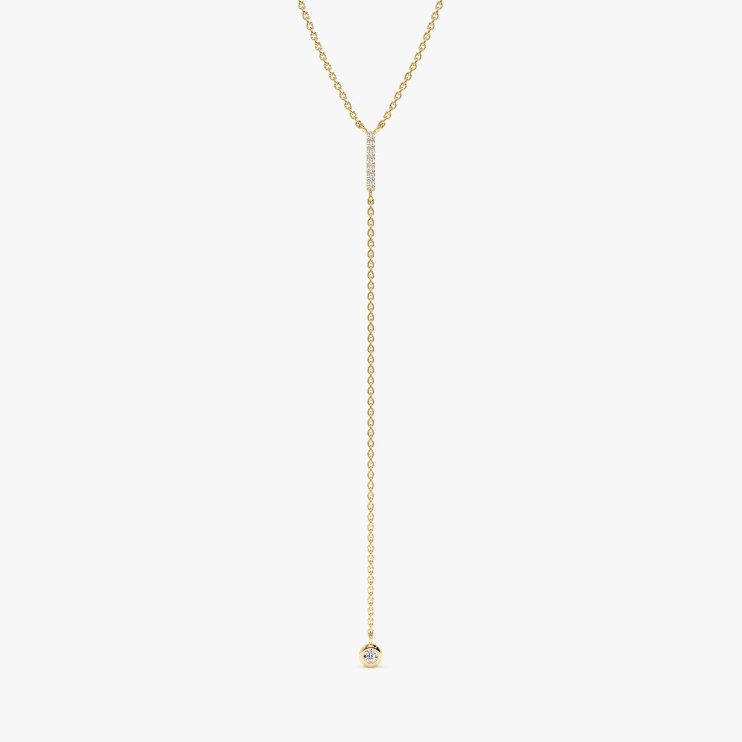 1.0 CT Round Bezel Solitaire Lab Grown Diamond Necklace