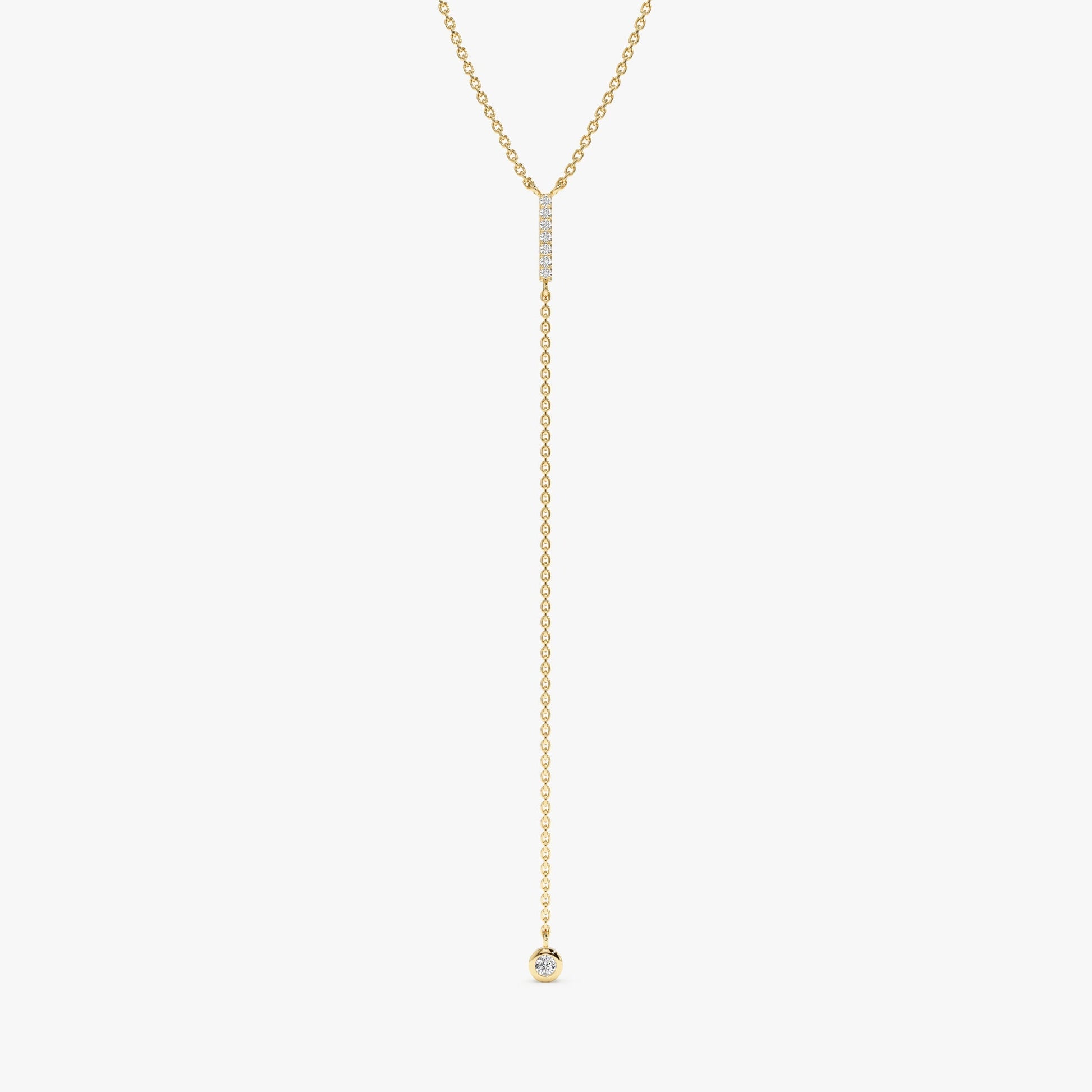 1.0 CT Round Bezel Solitaire Lab Grown Diamond Necklace