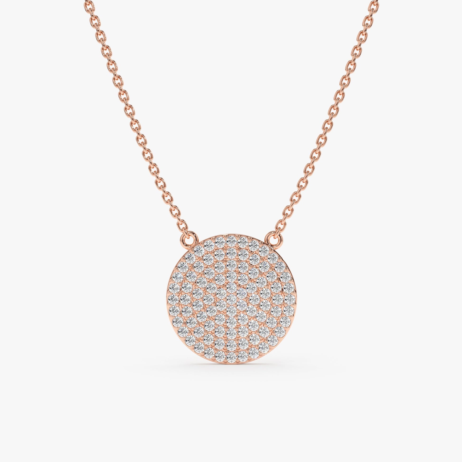 1.0 CT Round Bezel Solitaire Lab Grown Diamond Necklace