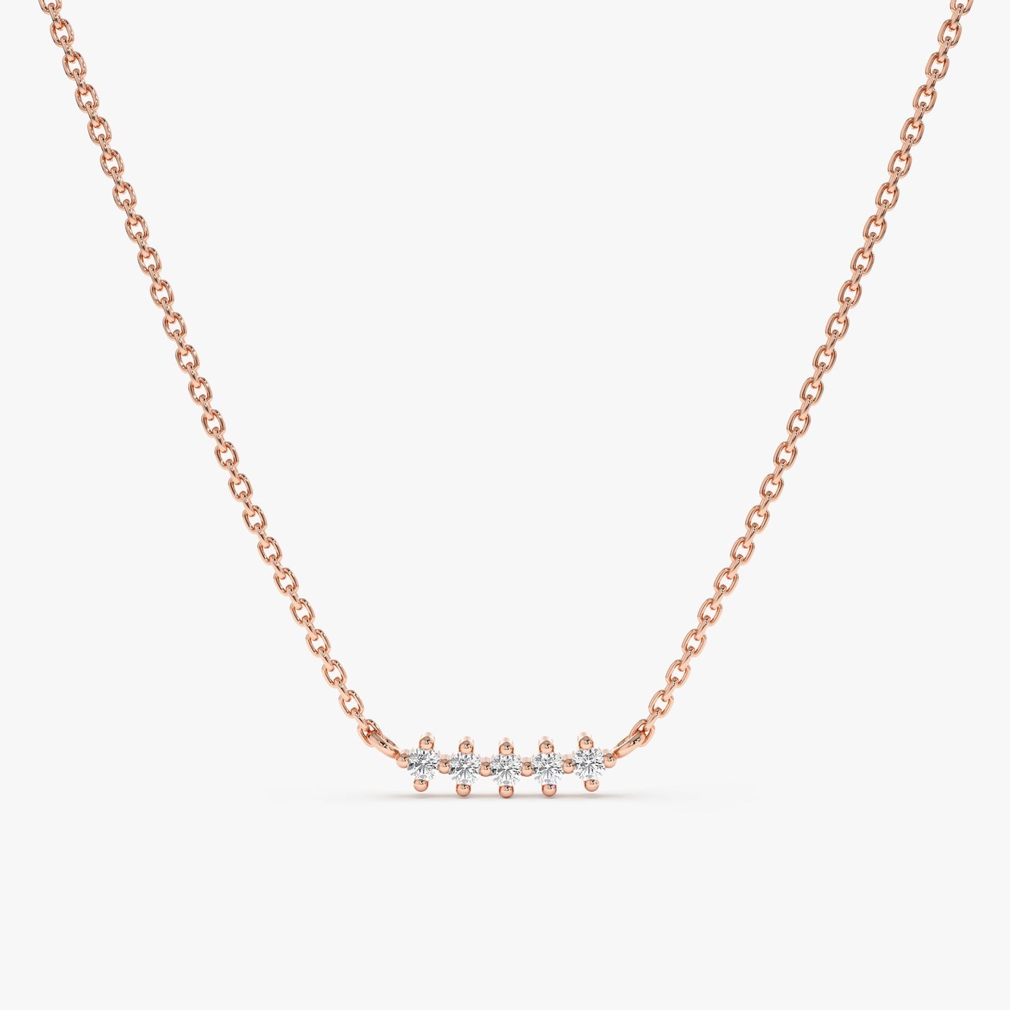 1.0 CT Round Bezel Solitaire Lab Grown Diamond Necklace