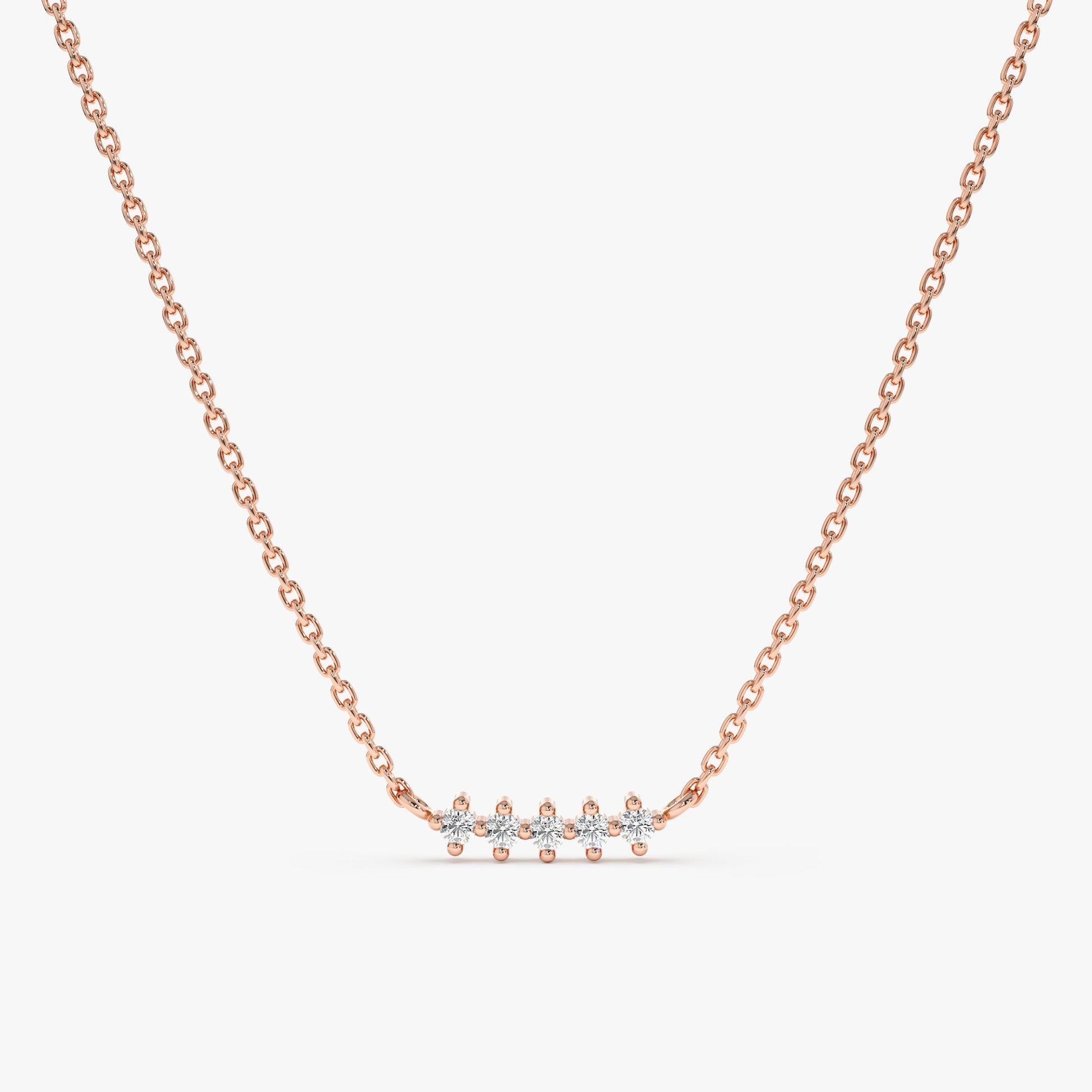 1.0 CT Round Bezel Solitaire Lab Grown Diamond Necklace