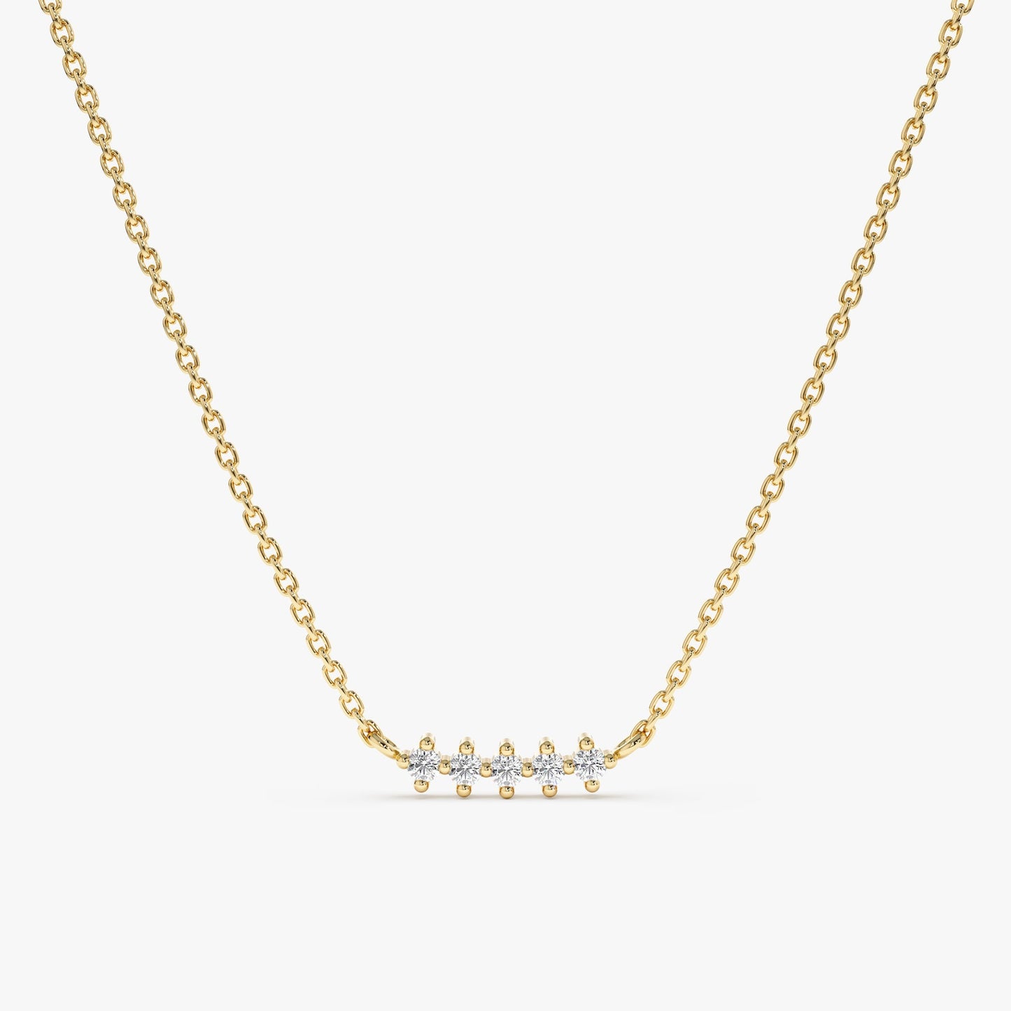 1.0 CT Round Bezel Solitaire Lab Grown Diamond Necklace