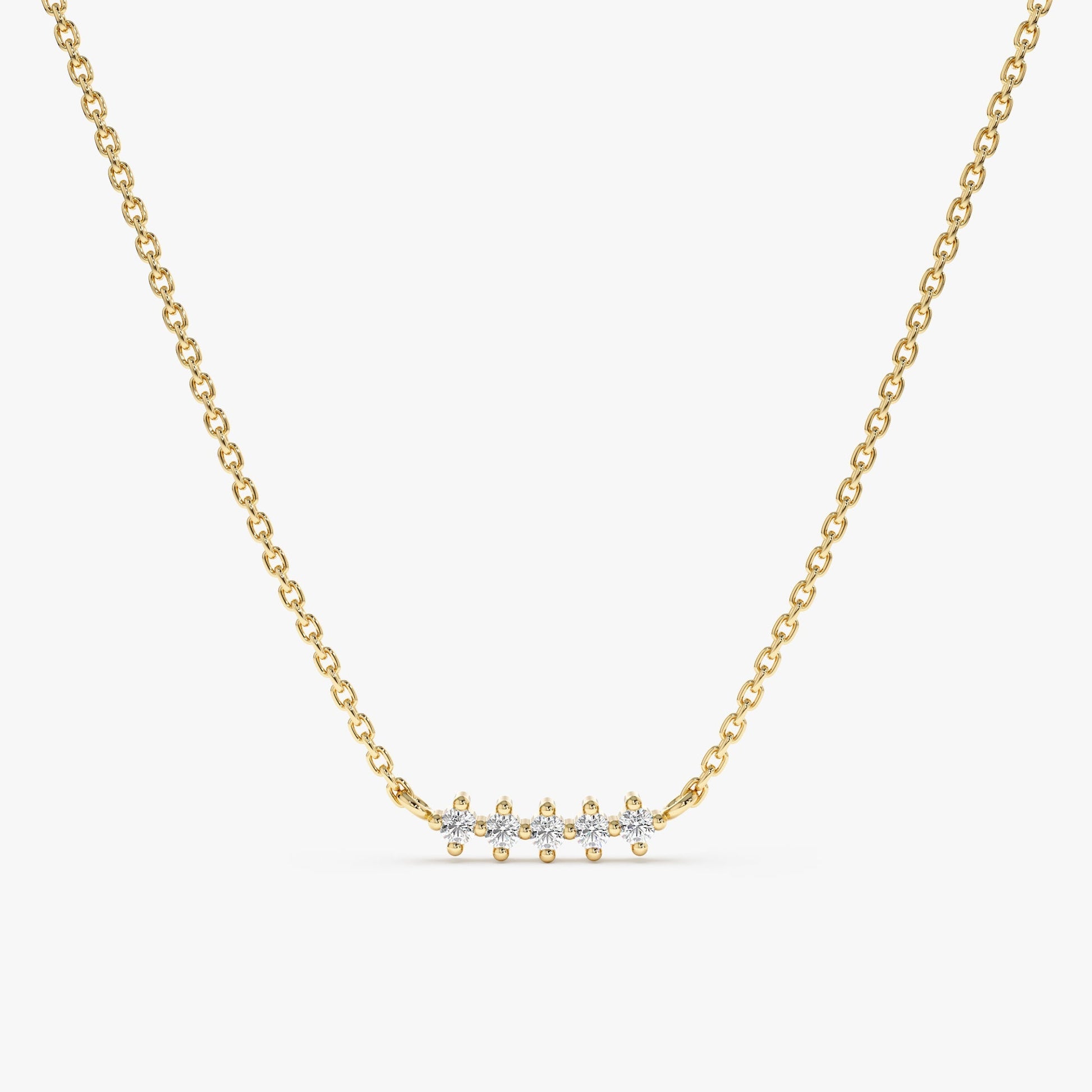 1.0 CT Round Bezel Solitaire Lab Grown Diamond Necklace