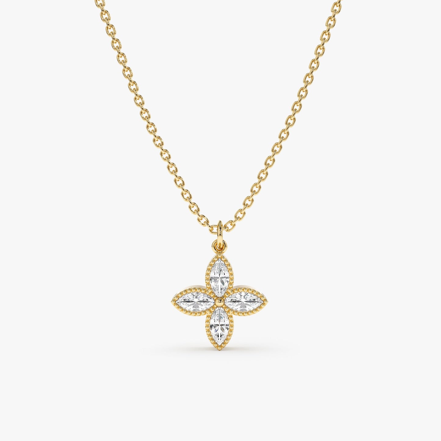 1.0 CT Round Bezel Solitaire Lab Grown Diamond Necklace
