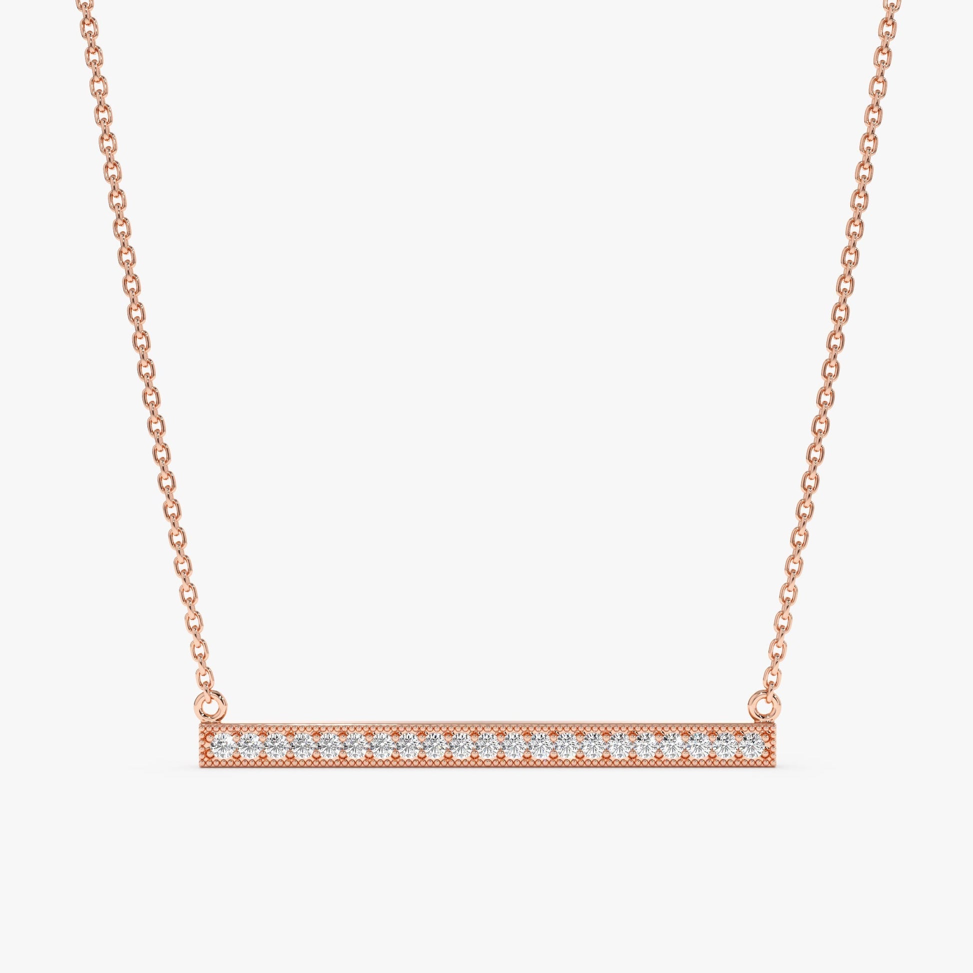 1.0 CT Round Bezel Solitaire Lab Grown Diamond Necklace