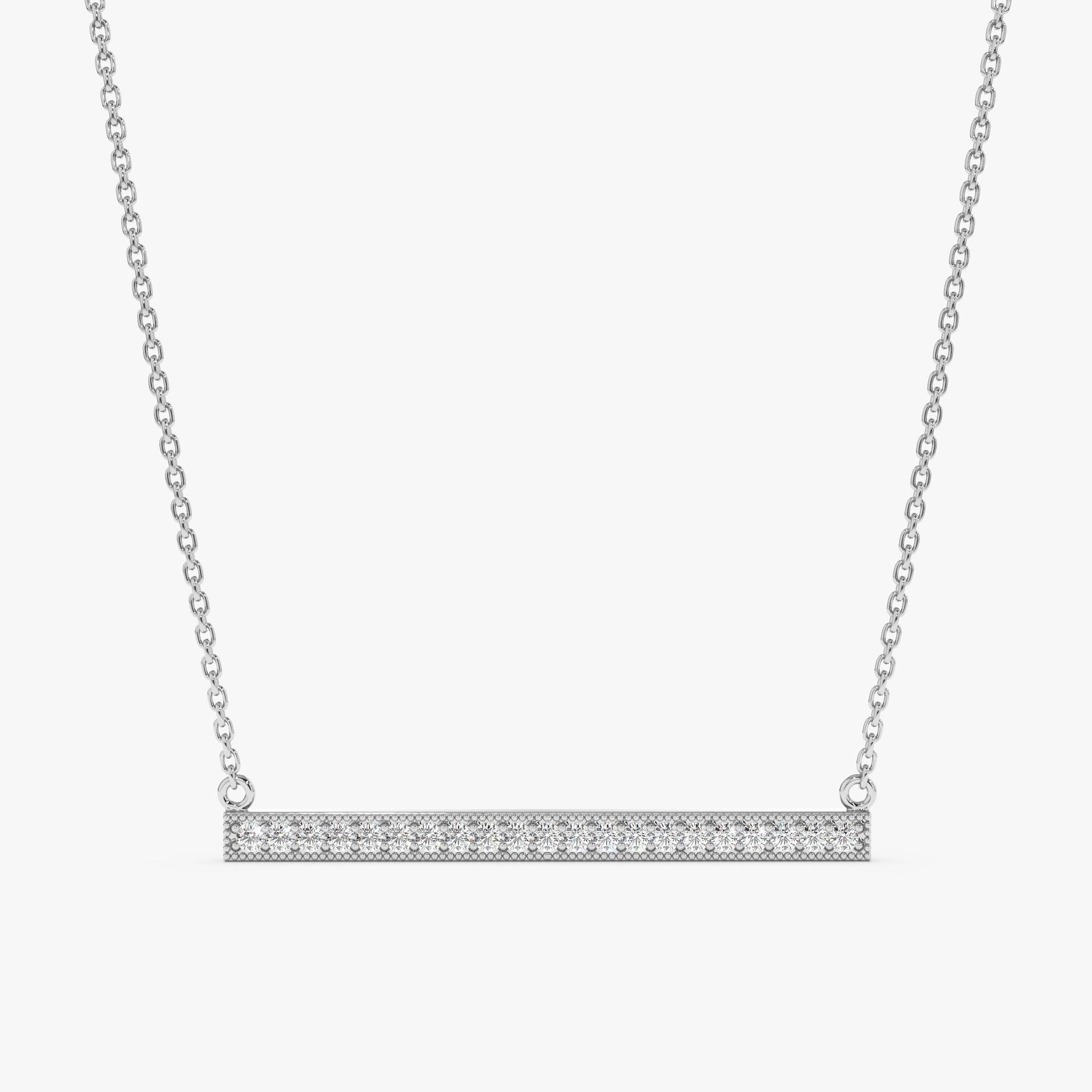 1.0 CT Round Bezel Solitaire Lab Grown Diamond Necklace
