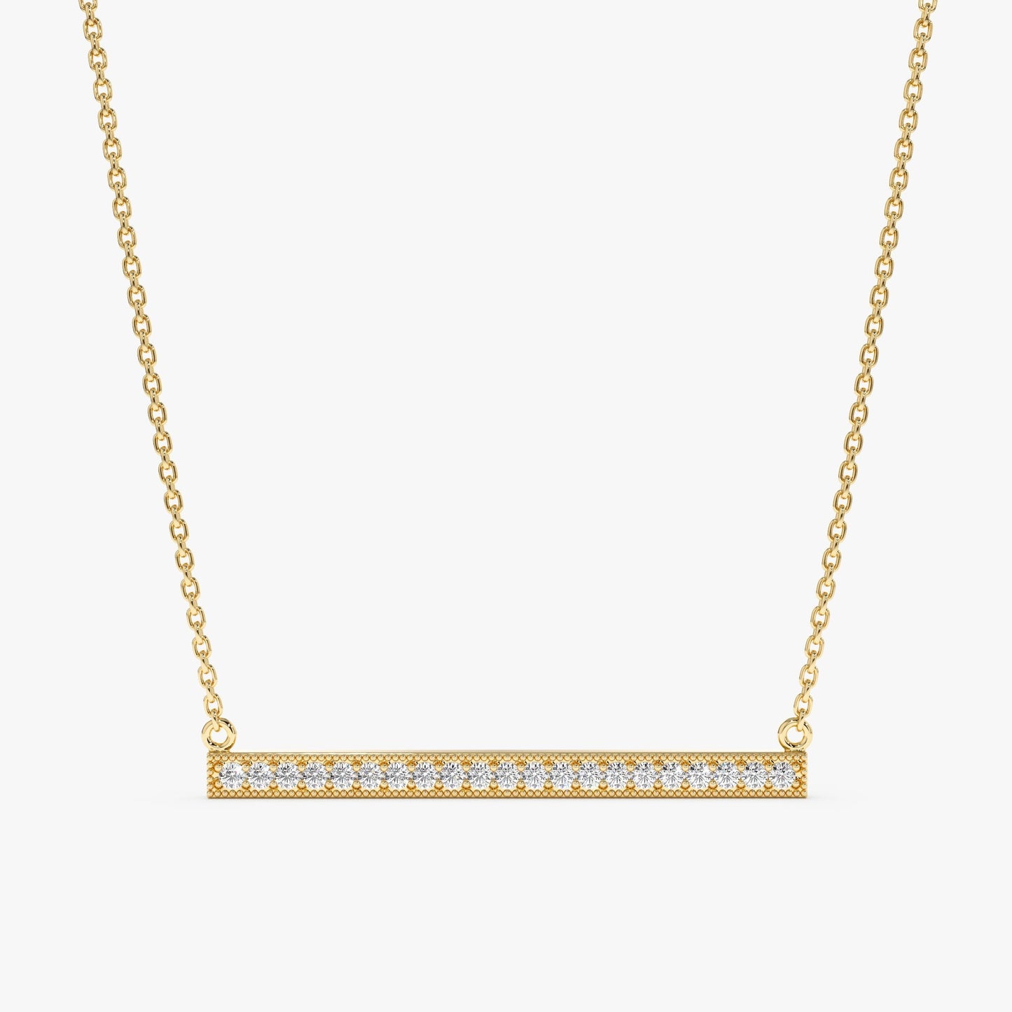 1.0 CT Round Bezel Solitaire Lab Grown Diamond Necklace