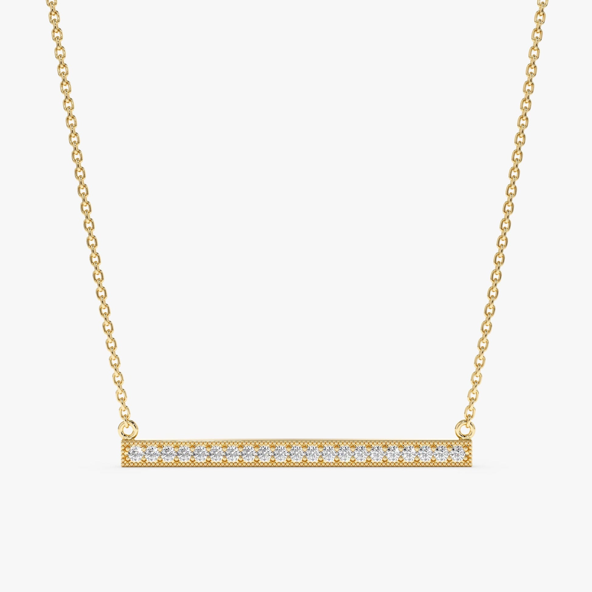 1.0 CT Round Bezel Solitaire Lab Grown Diamond Necklace