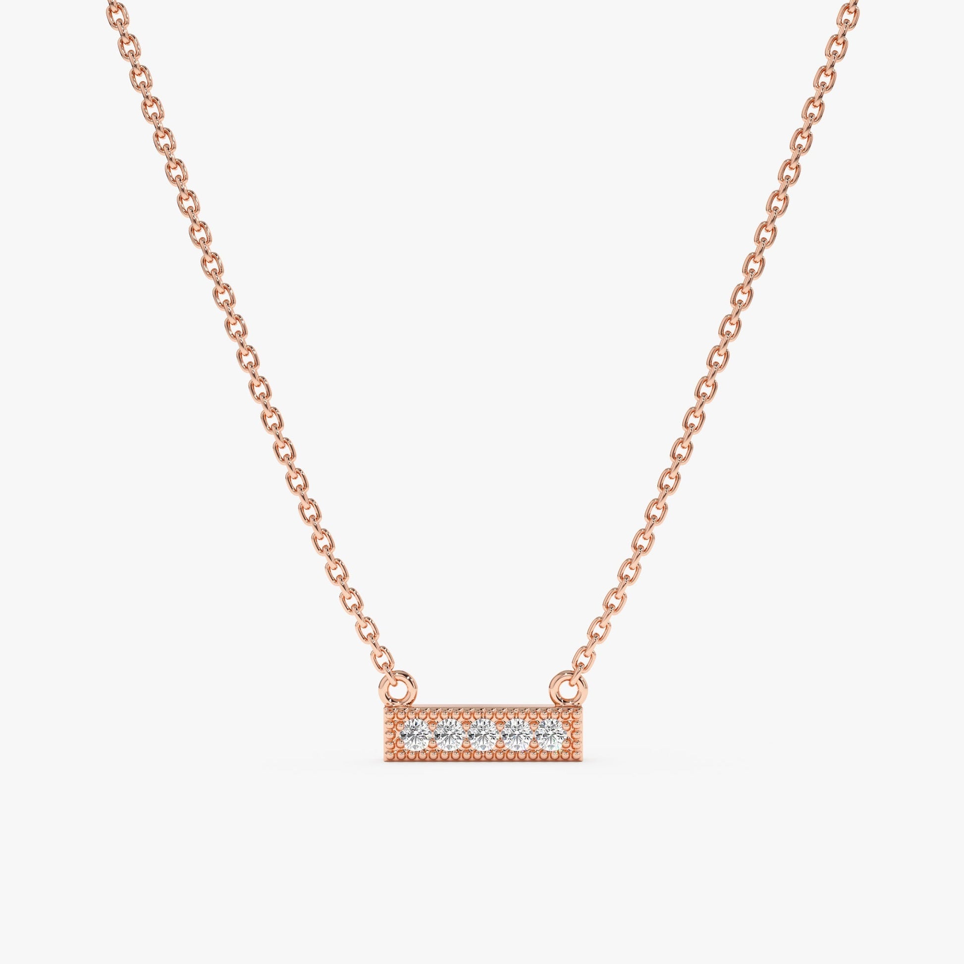 1.0 CT Round Bezel Solitaire Lab Grown Diamond Necklace